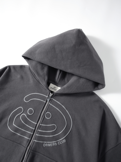 SMILEY BOXY DOUBLE ZIP - SMOKE-Fineriform