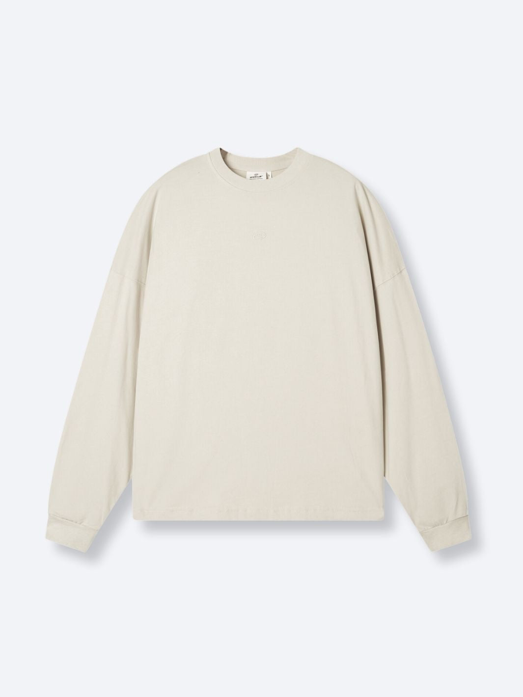 SMILEY LOGO LONG SLEEVE TEE - LIGHT ALMOND-Fineriform