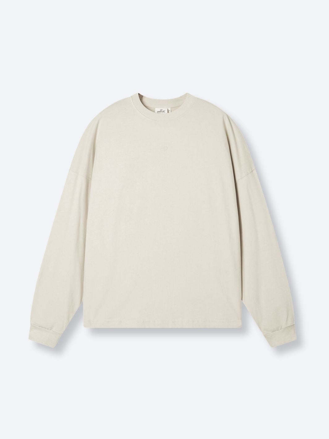 SMILEY LOGO LONG SLEEVE TEE - LIGHT ALMOND-Fineriform
