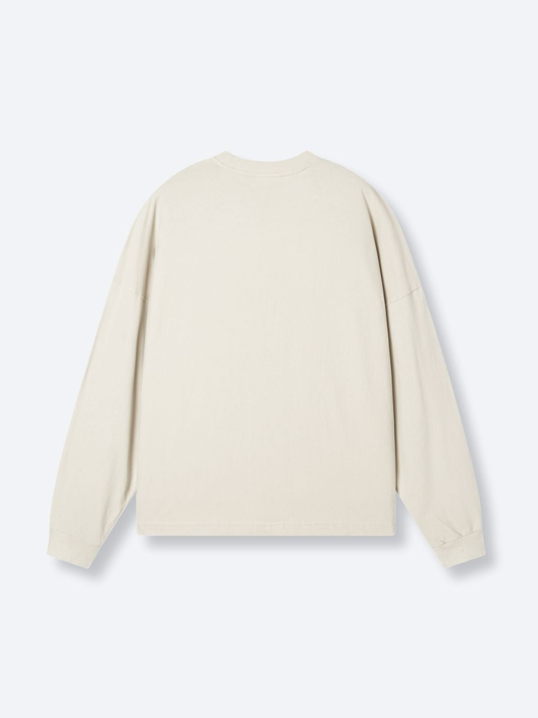 SMILEY LOGO LONG SLEEVE TEE - LIGHT ALMOND-Fineriform