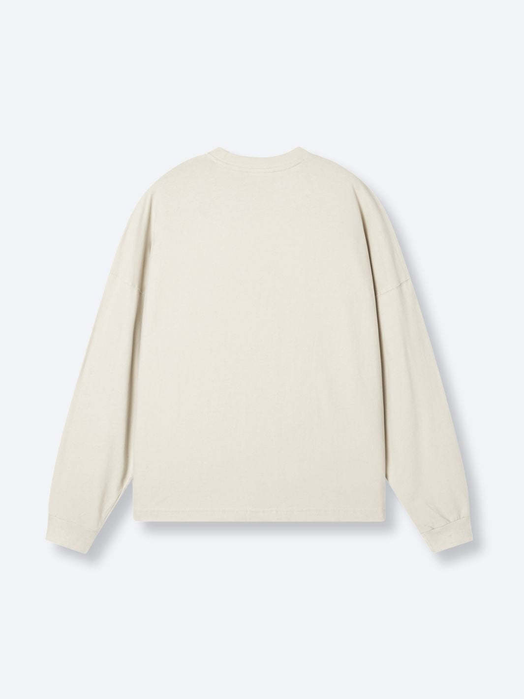 SMILEY LOGO LONG SLEEVE TEE - LIGHT ALMOND-Fineriform