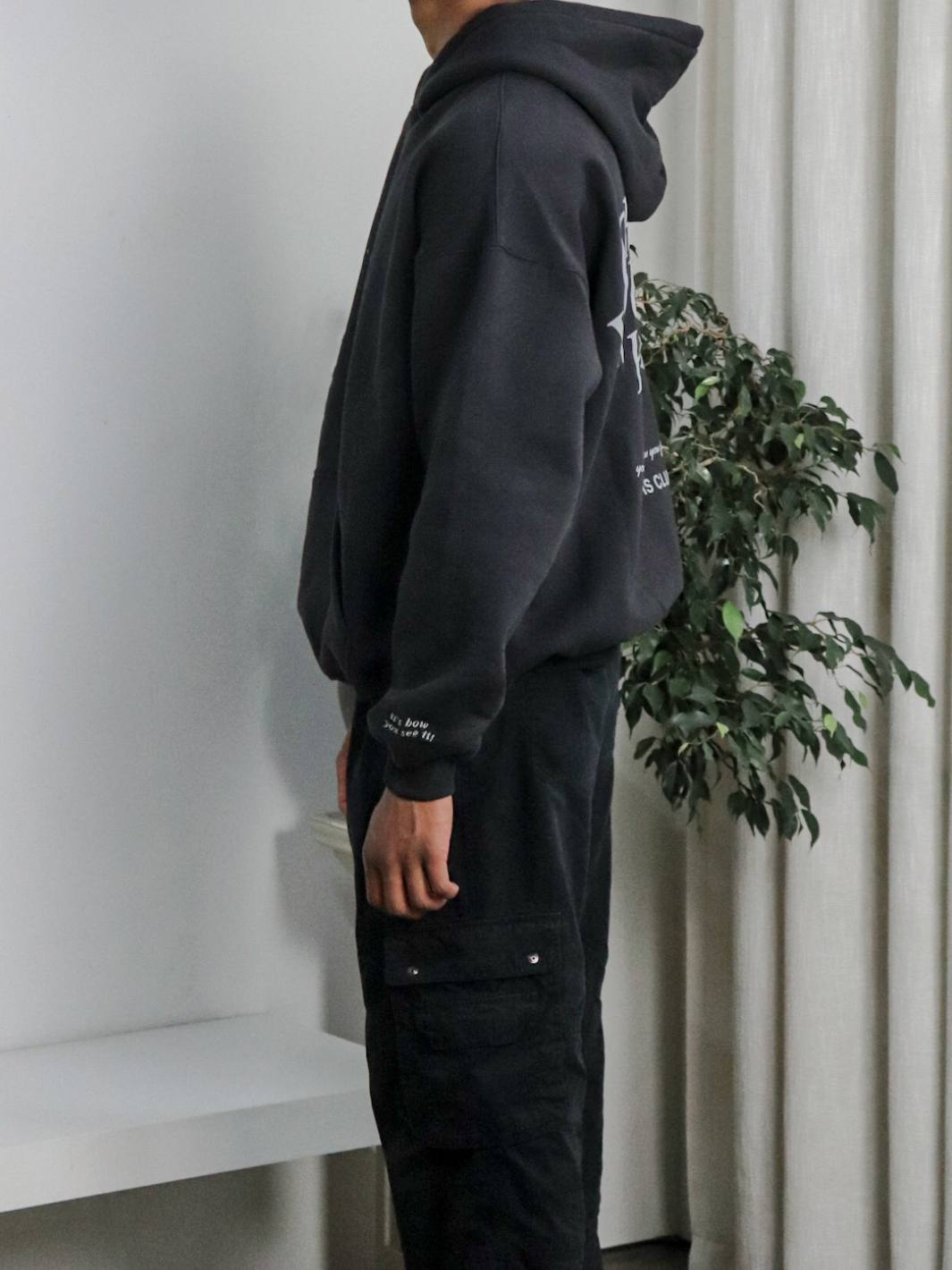 PERSPECTIVE HOODIE - FADED BLACK-Fineriform