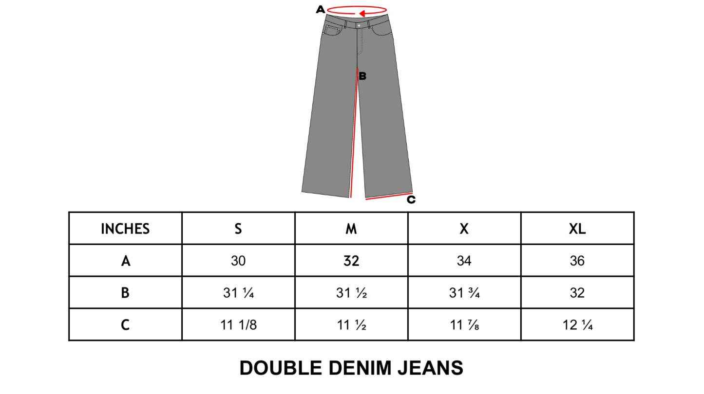 DOUBLE DENIM JEANS-Fineriform