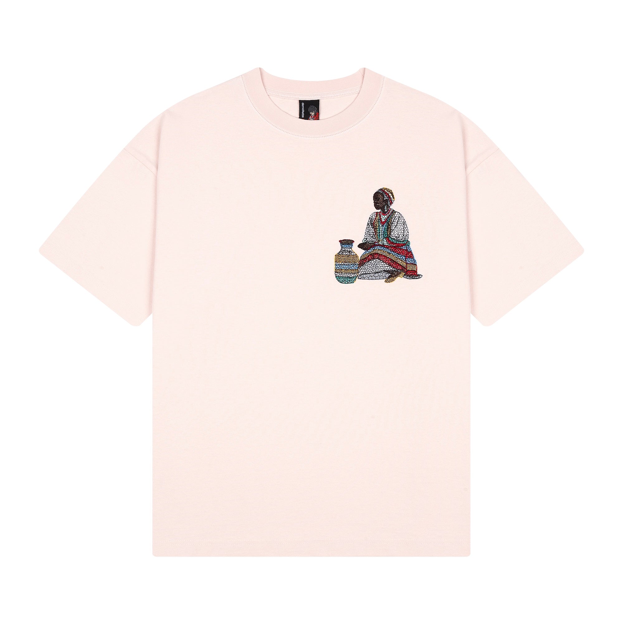 "mosaic" T Shirt powder pink-Fineriform