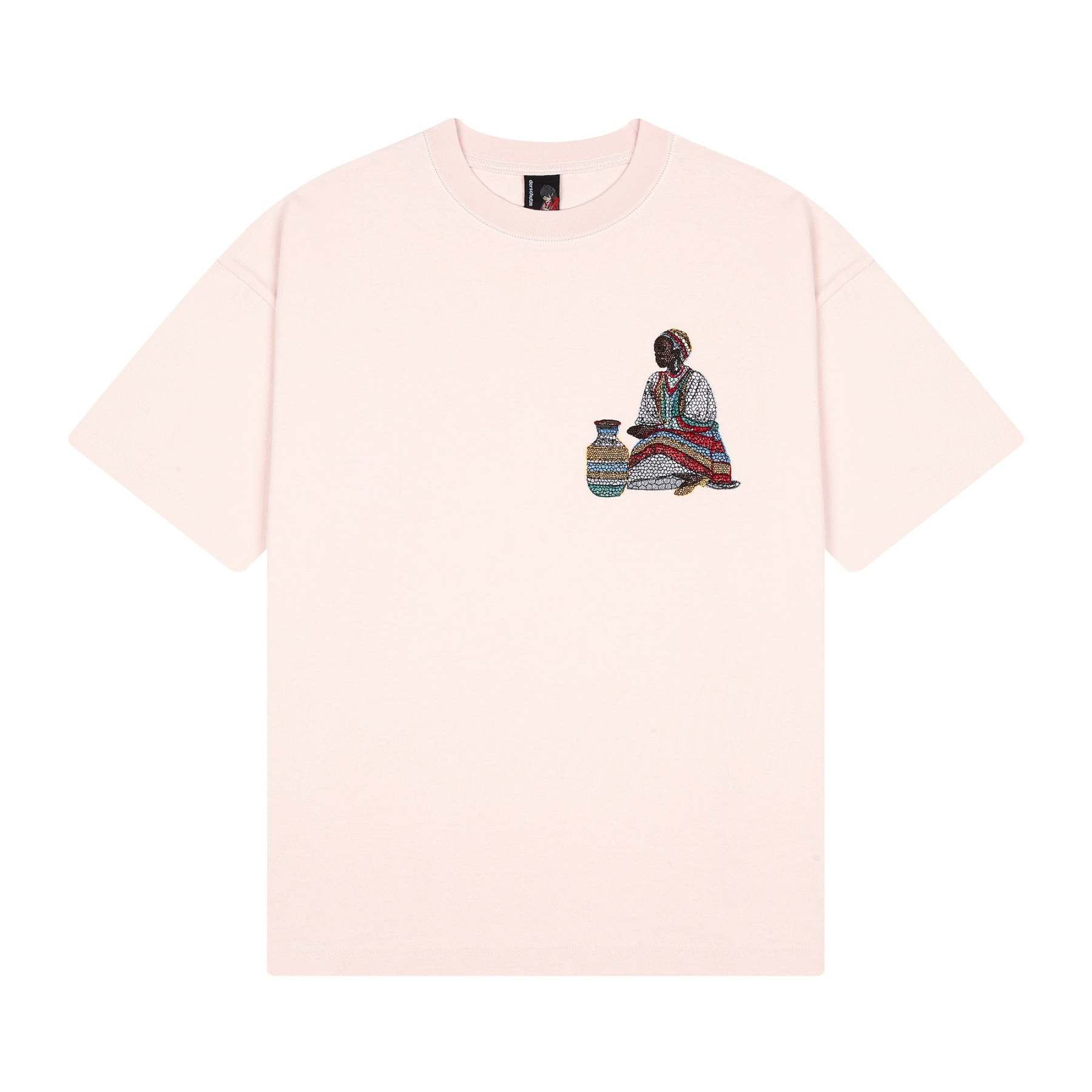 "mosaic" T Shirt powder pink-Fineriform