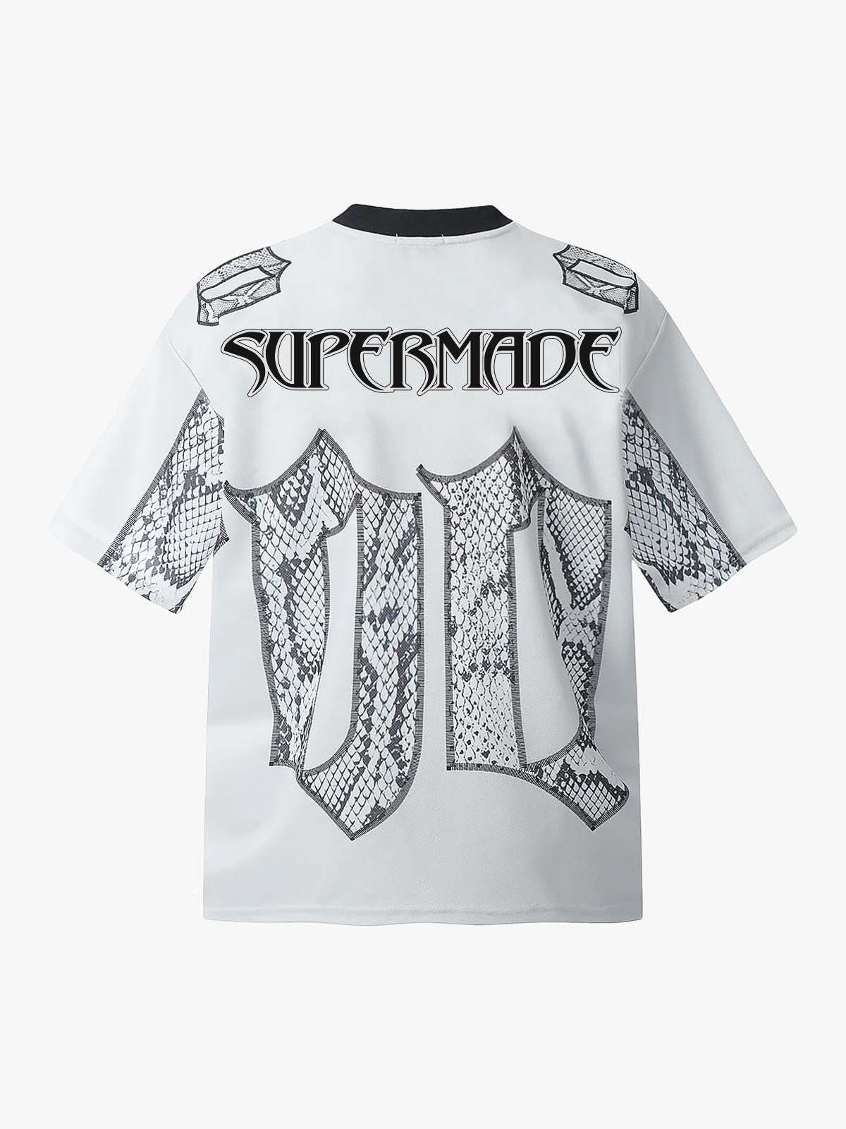 Jersey Style Snake Print T-Shirt - 2418-Fineriform