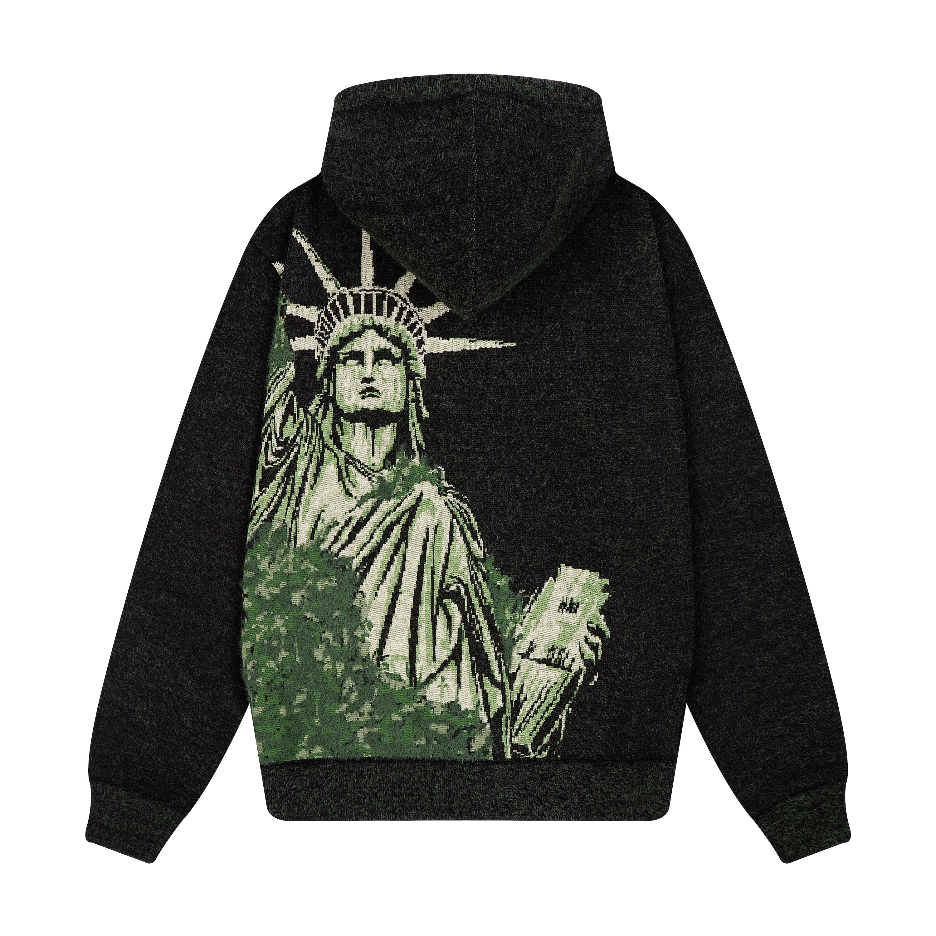 "NYC to RIO" Zip Up knit black-green-Fineriform