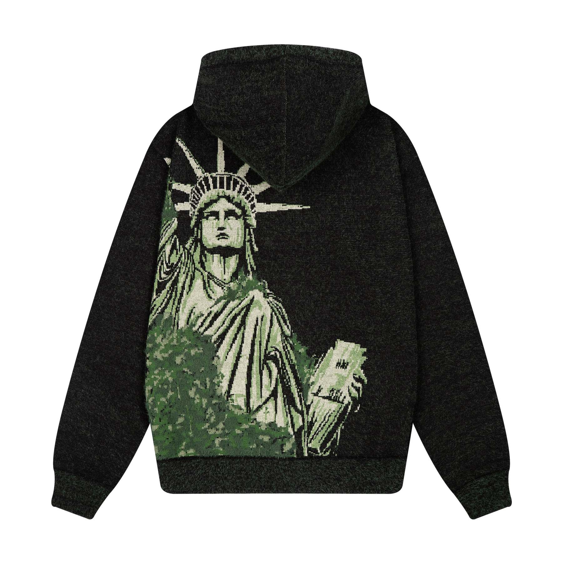 "NYC to RIO" Zip Up knit black-green-Fineriform