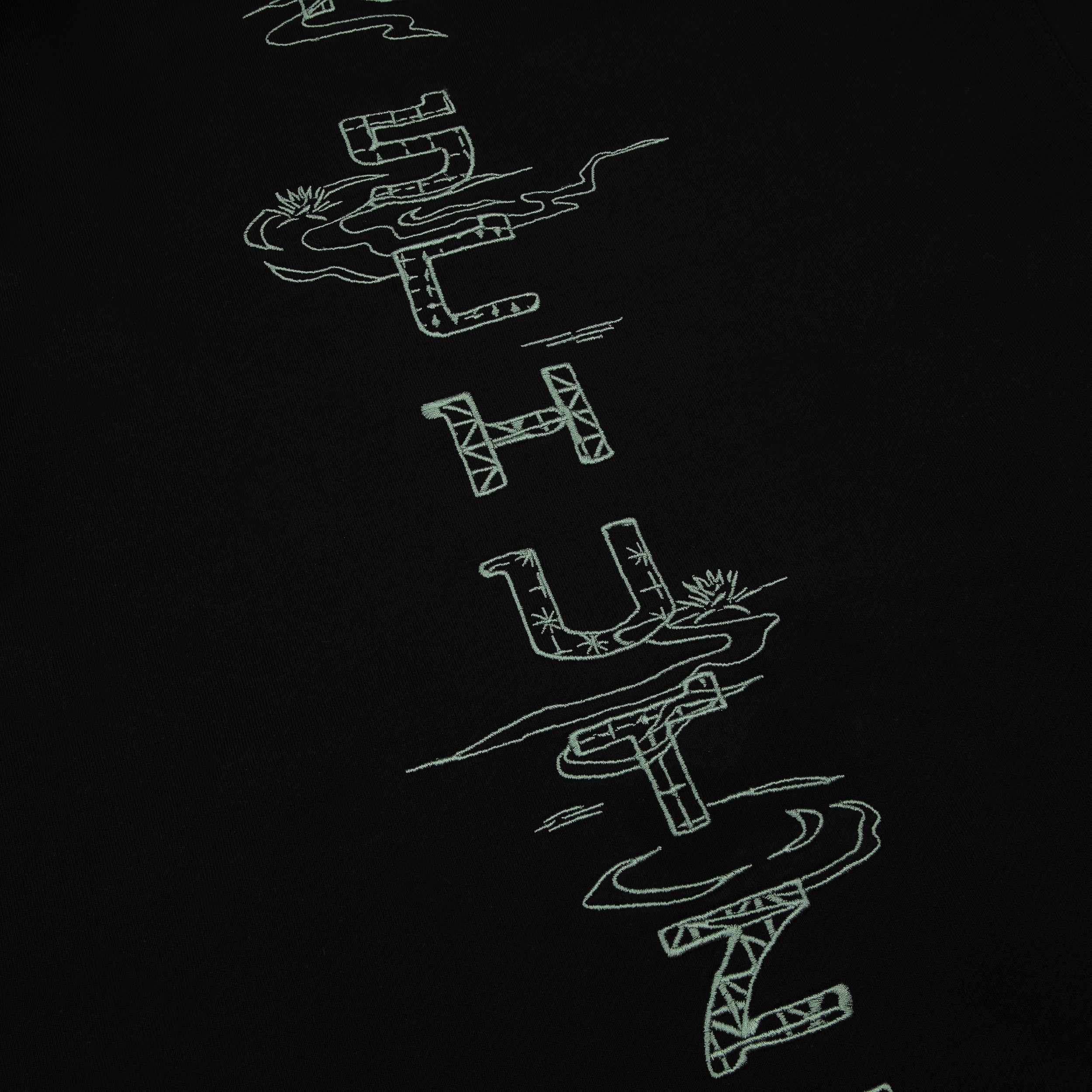 "sashiko" Hoodie black-Fineriform