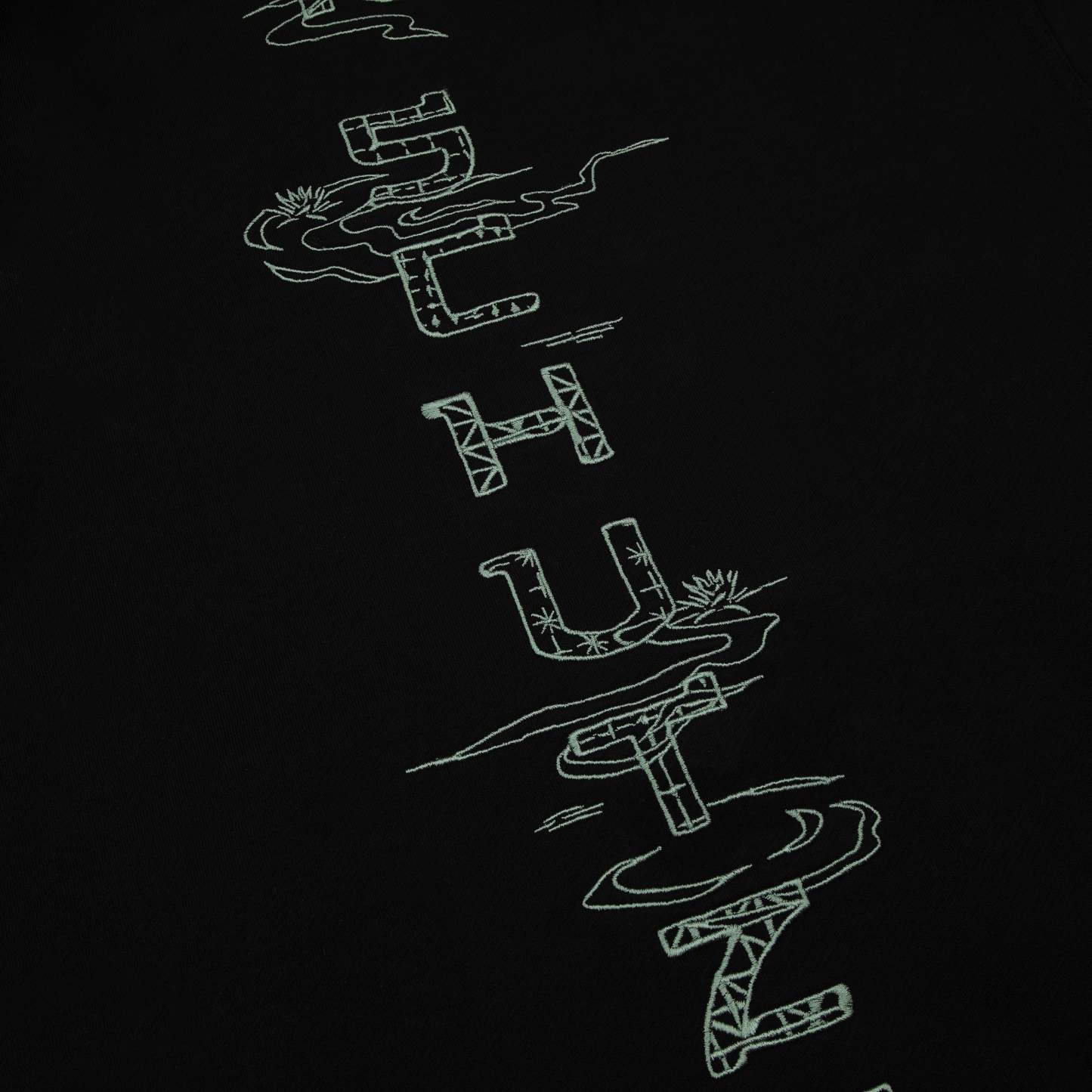 "sashiko" Hoodie black-Fineriform