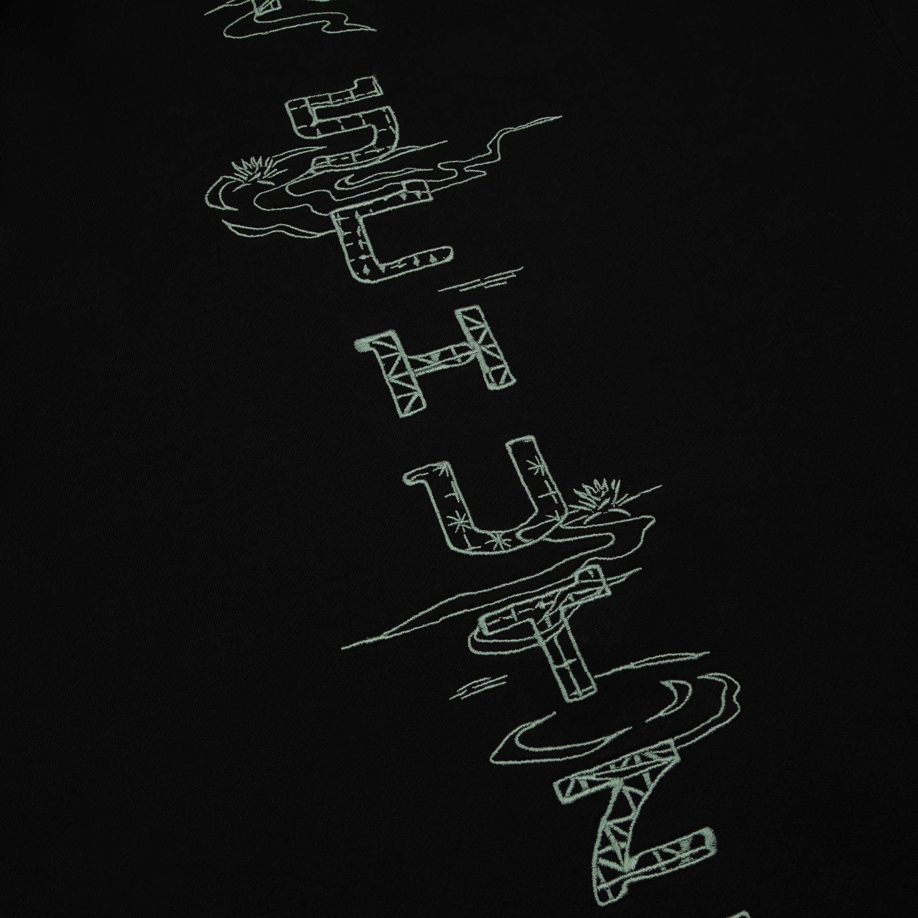 "sashiko" Hoodie black-Fineriform