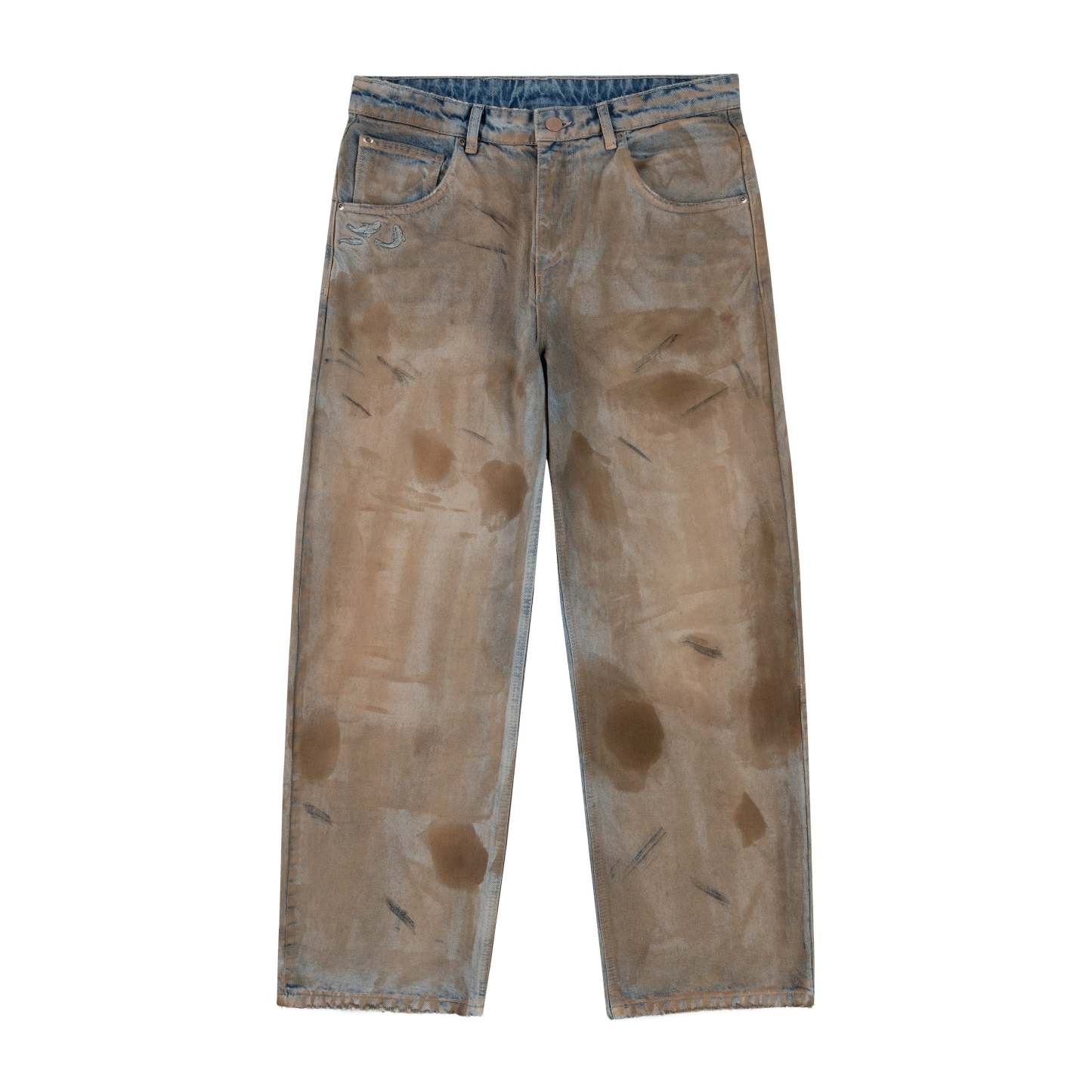 "koi fish v2" denim mud wash-Fineriform