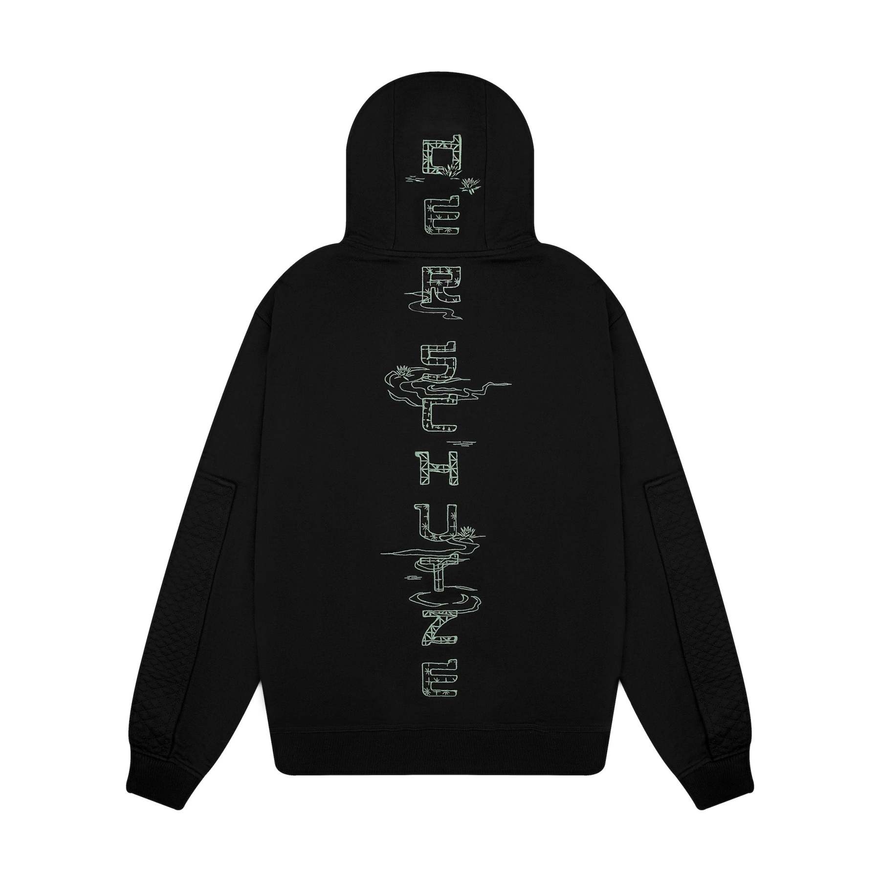 "sashiko" Hoodie black-Fineriform