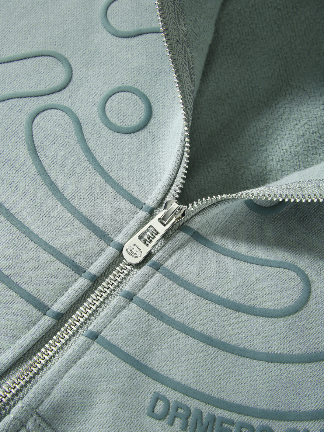 SMILEY BOXY DOUBLE ZIP - FADED SEAFOAM-Fineriform