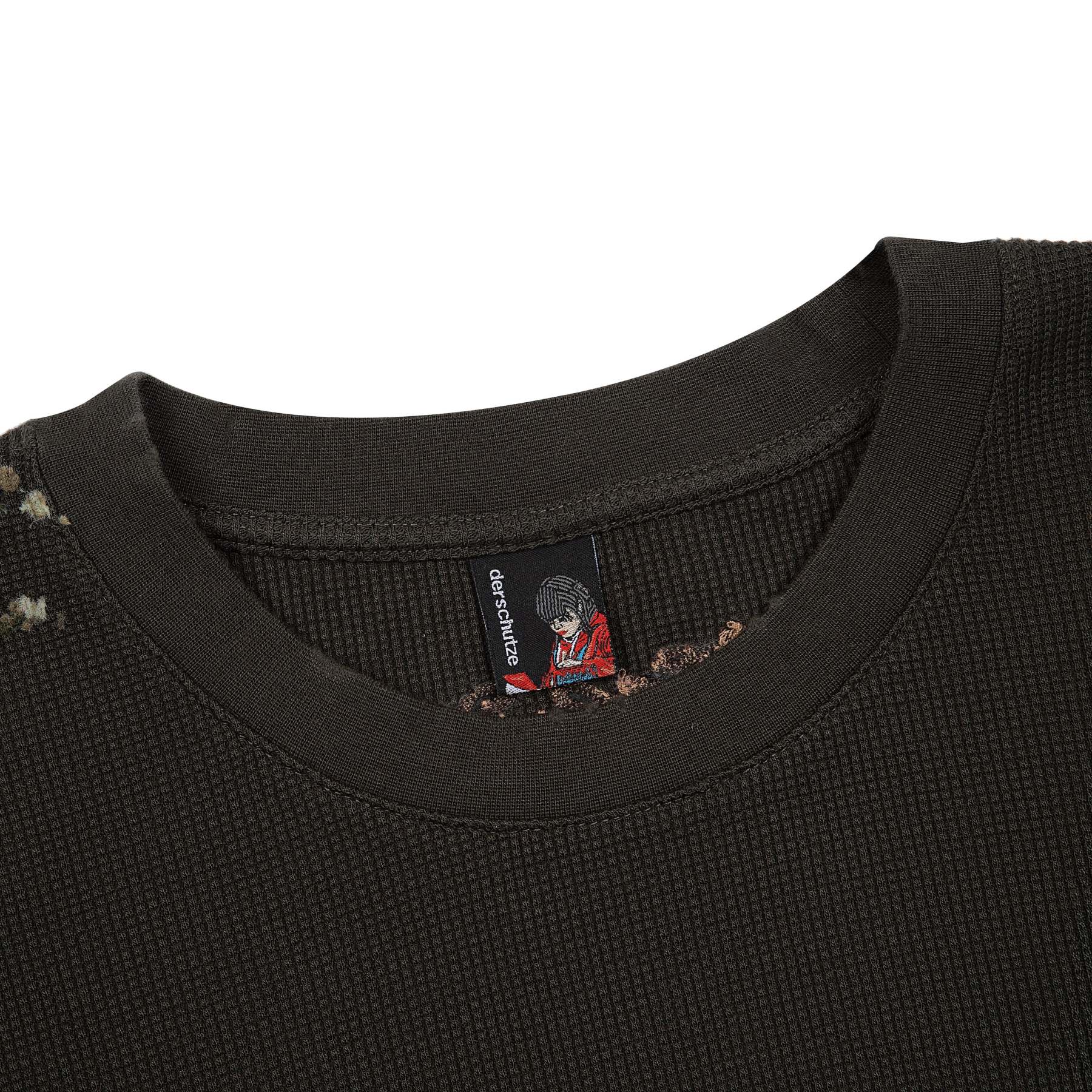 "NYC to RIO" waffle Longsleeve dark forest green-Fineriform