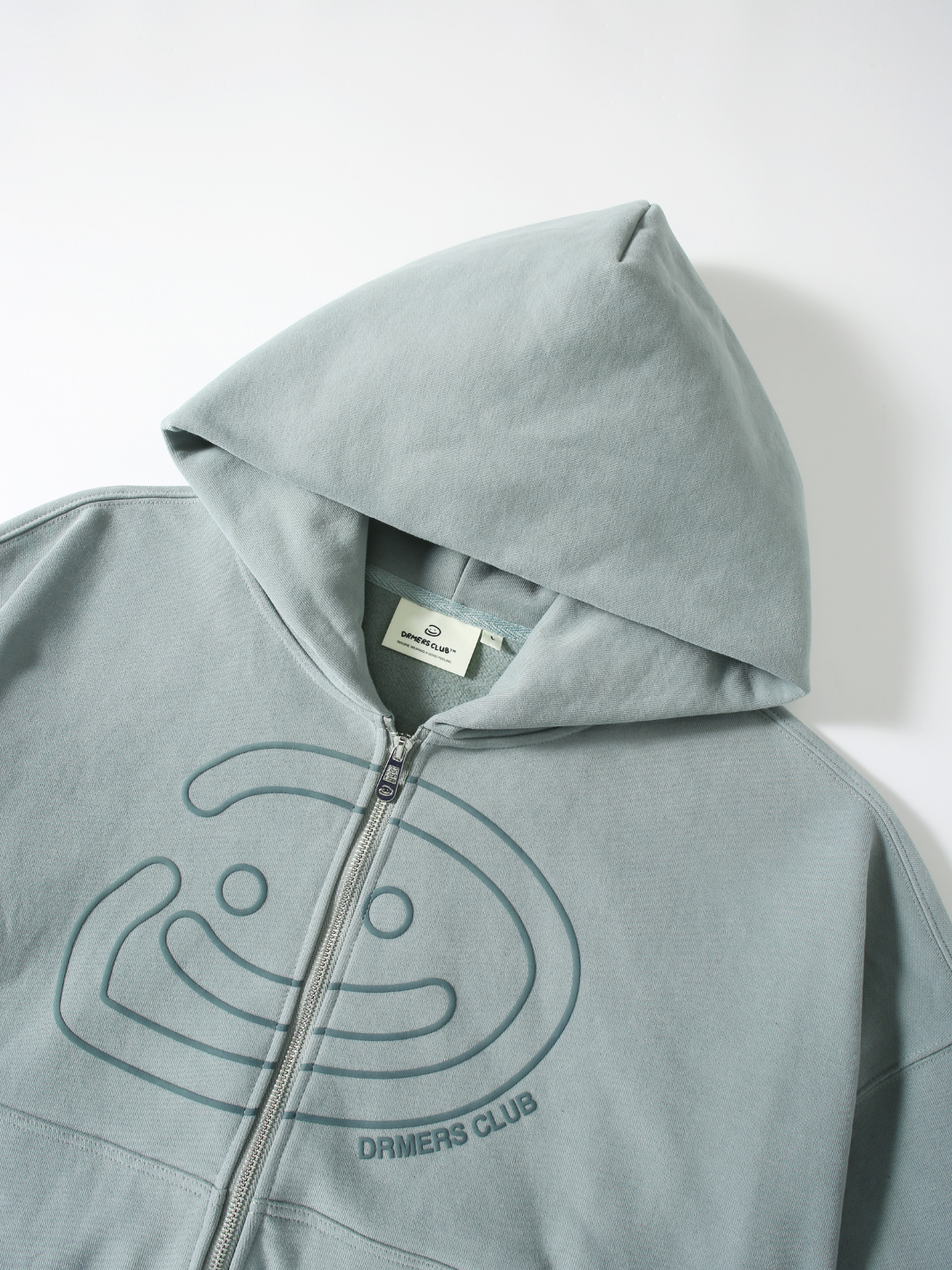 SMILEY BOXY DOUBLE ZIP - FADED SEAFOAM-Fineriform