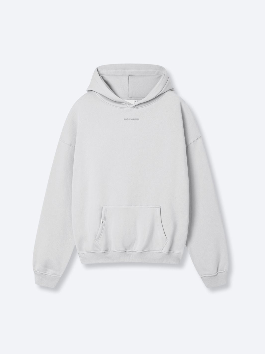 SMILEY LOGO HOODIE - LIGHT GREY-Fineriform