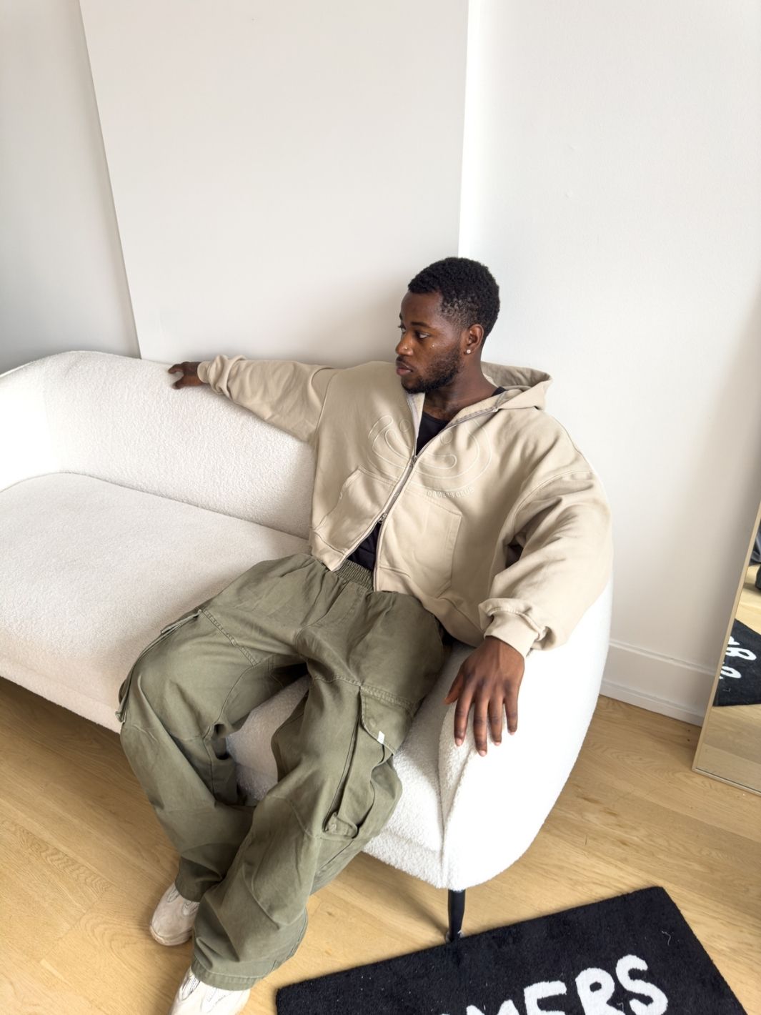 SMILEY BOXY DOUBLE ZIP - TAN-Fineriform