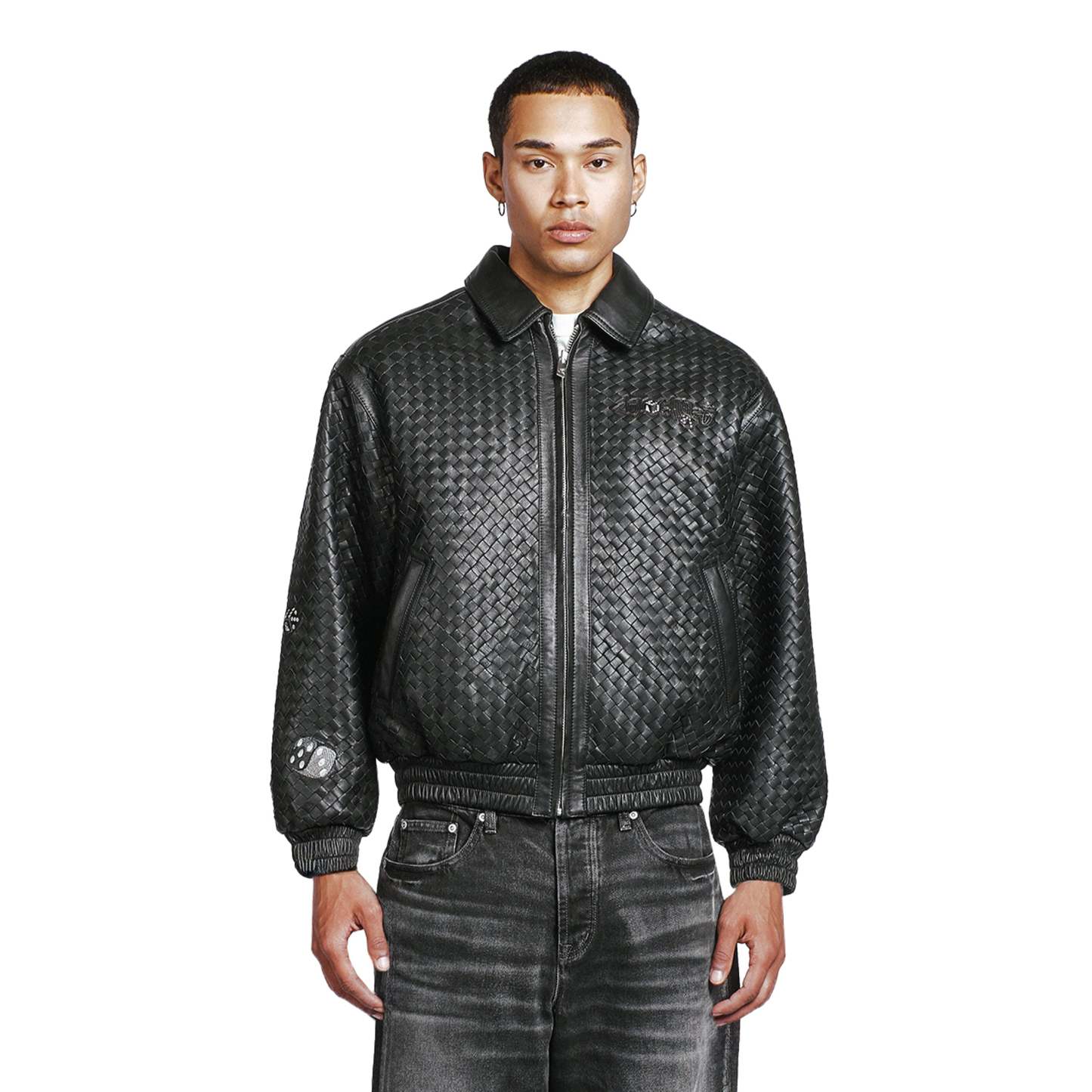 "dice" Leather Jacket-Fineriform