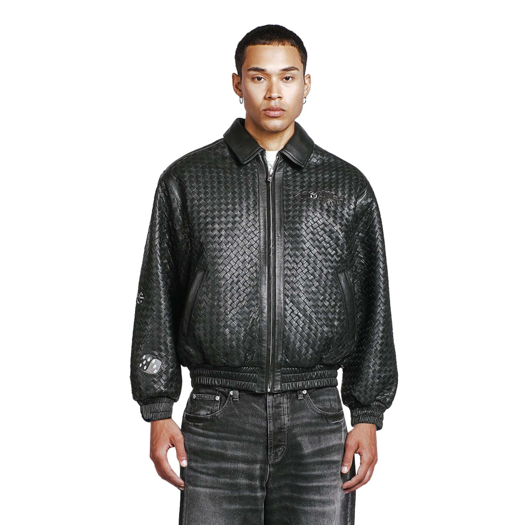 "dice" Leather Jacket-Fineriform