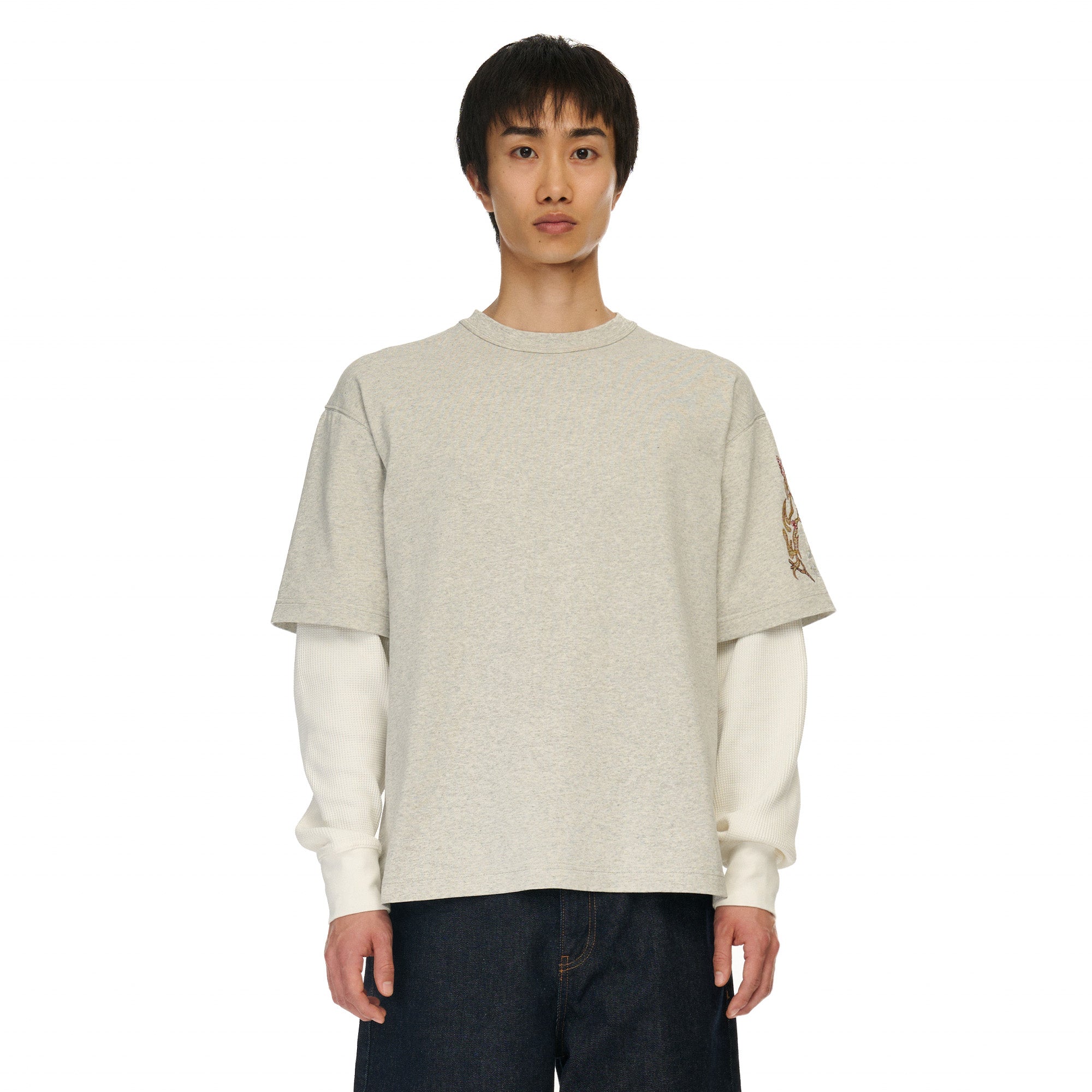 "yakuza" layered Longsleeve grey-Fineriform