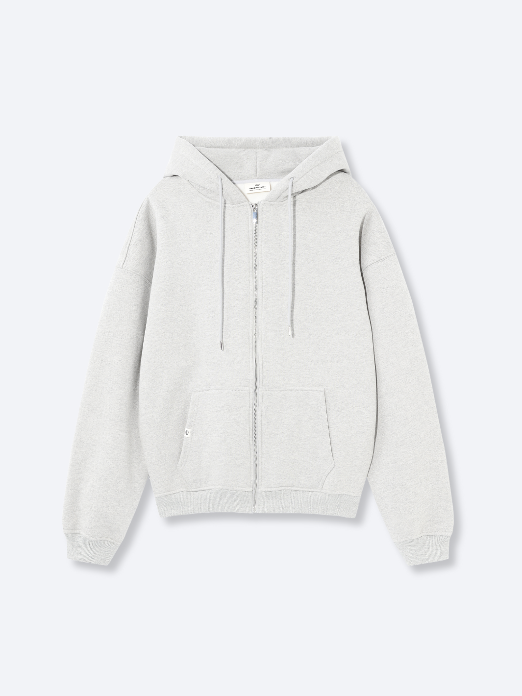 SIGNATURE BASIC ZIP-UP HOODIE - HEATHER GREY-Fineriform