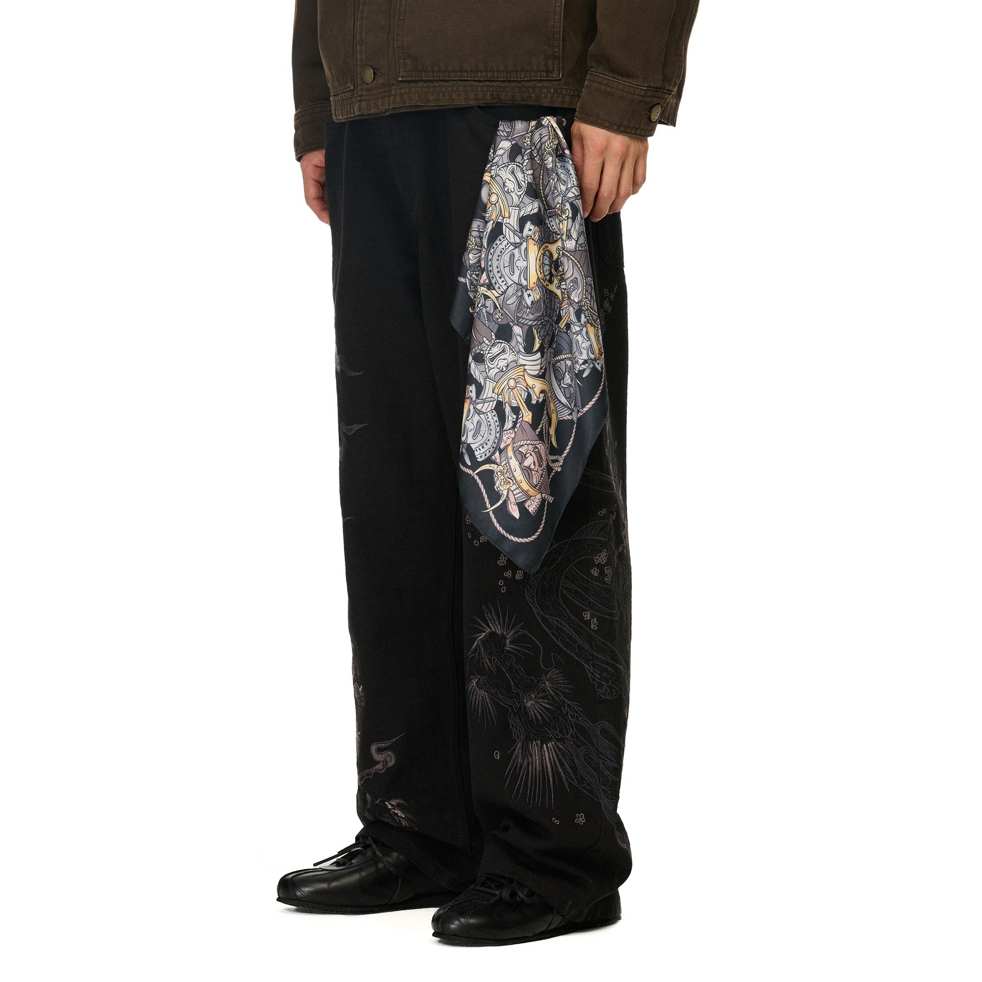 "yakuza"scarf black-Fineriform