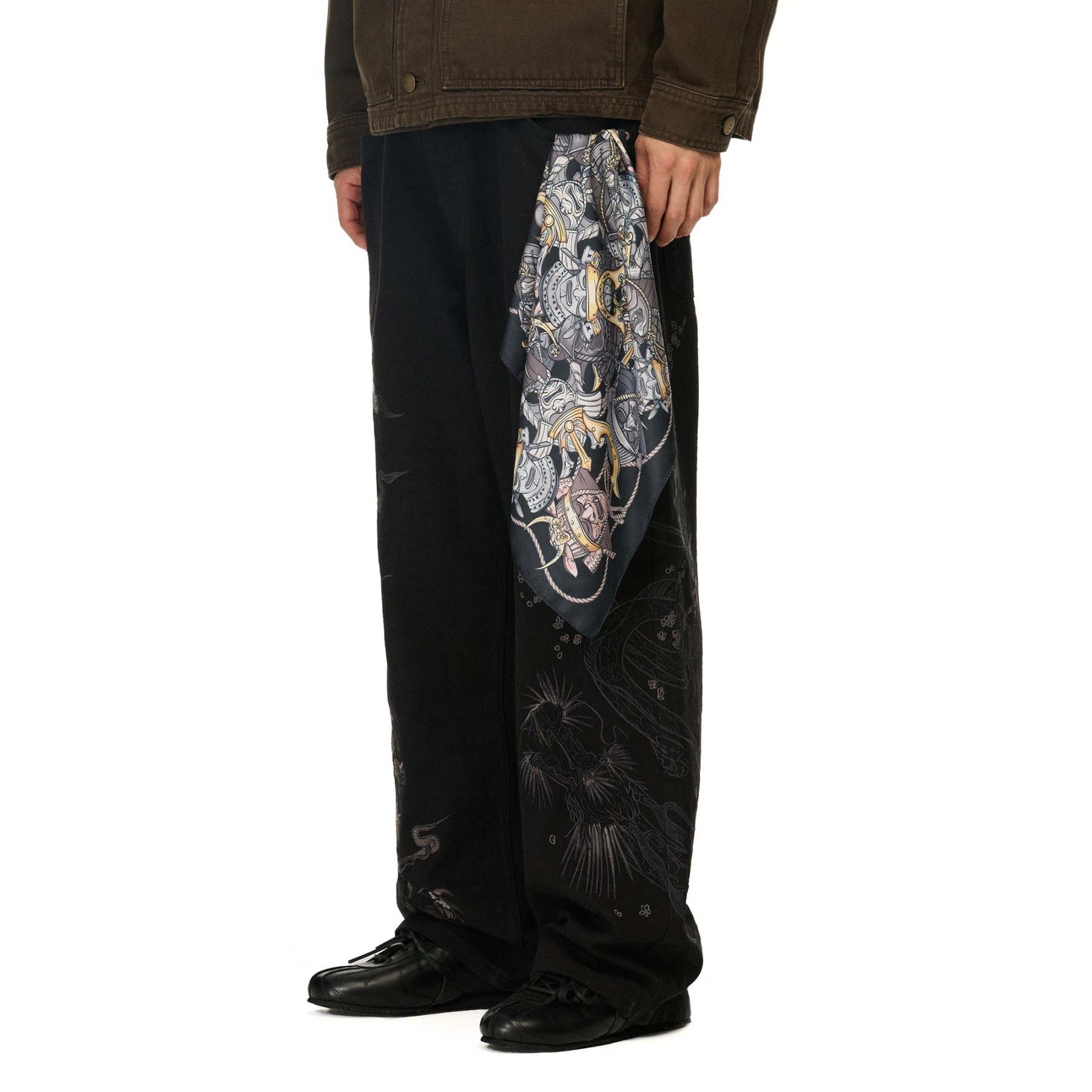 "yakuza"scarf black-Fineriform