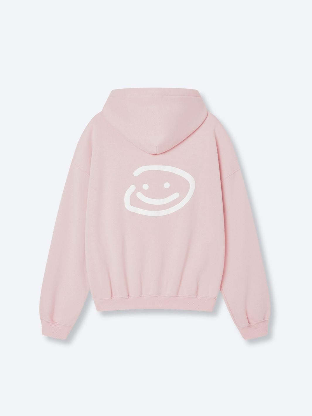 SMILEY LOGO HOODIE - MUTED PINK-Fineriform