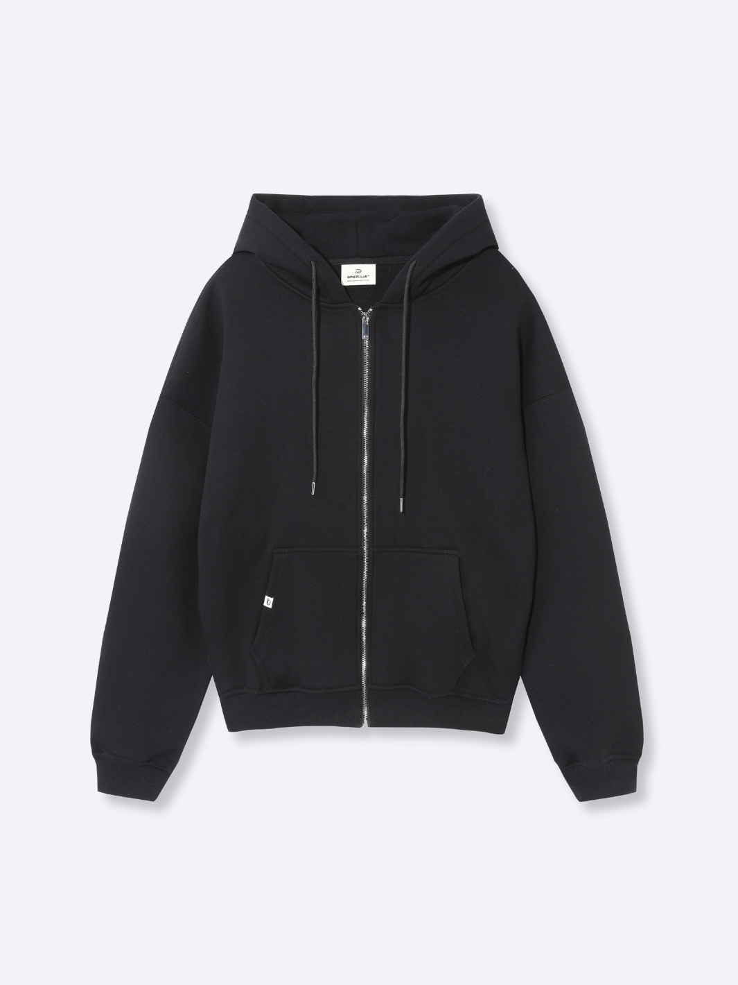 SIGNATURE BASIC ZIP-UP HOODIE - BLACK-Fineriform