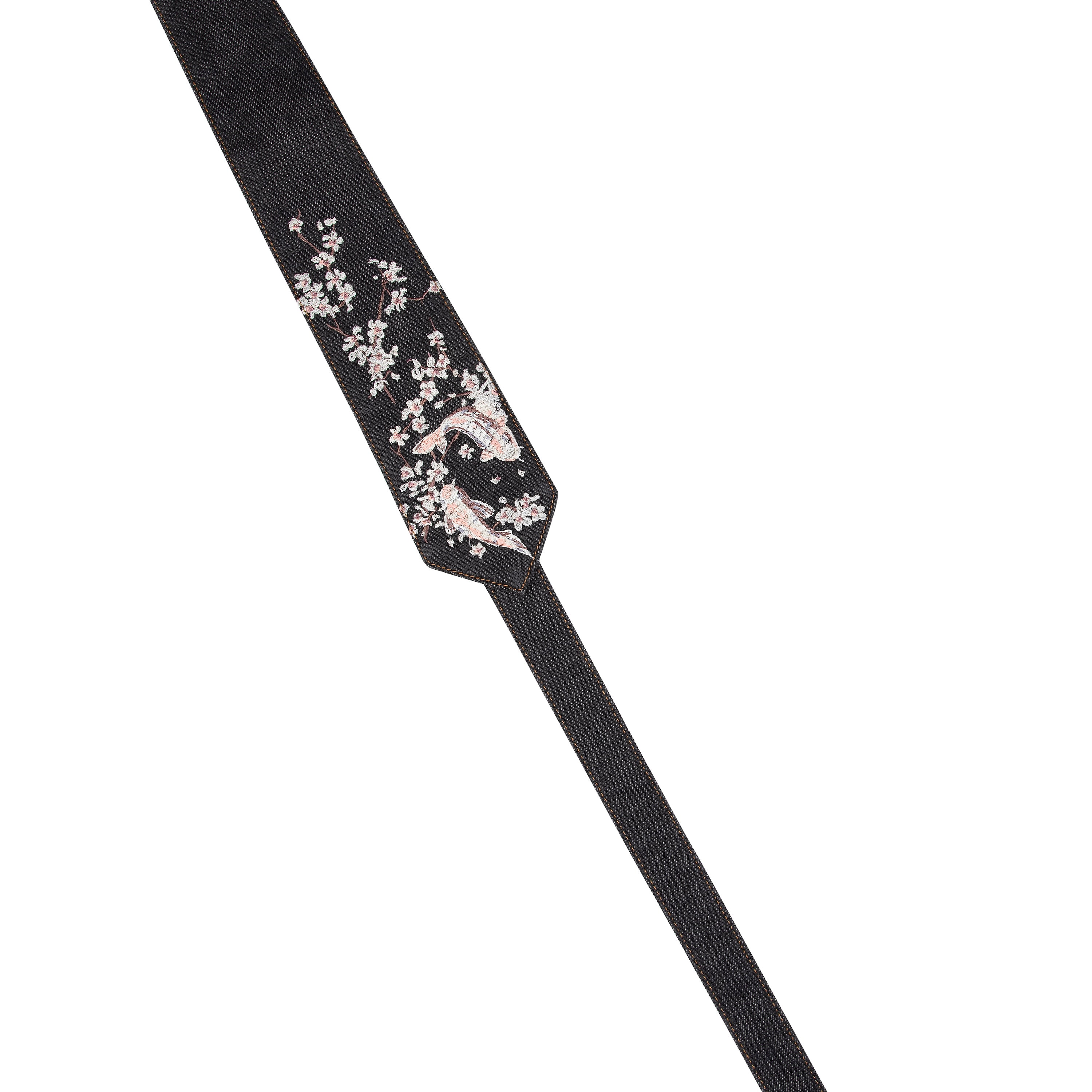 "yakuza" raw black denim tie-Fineriform