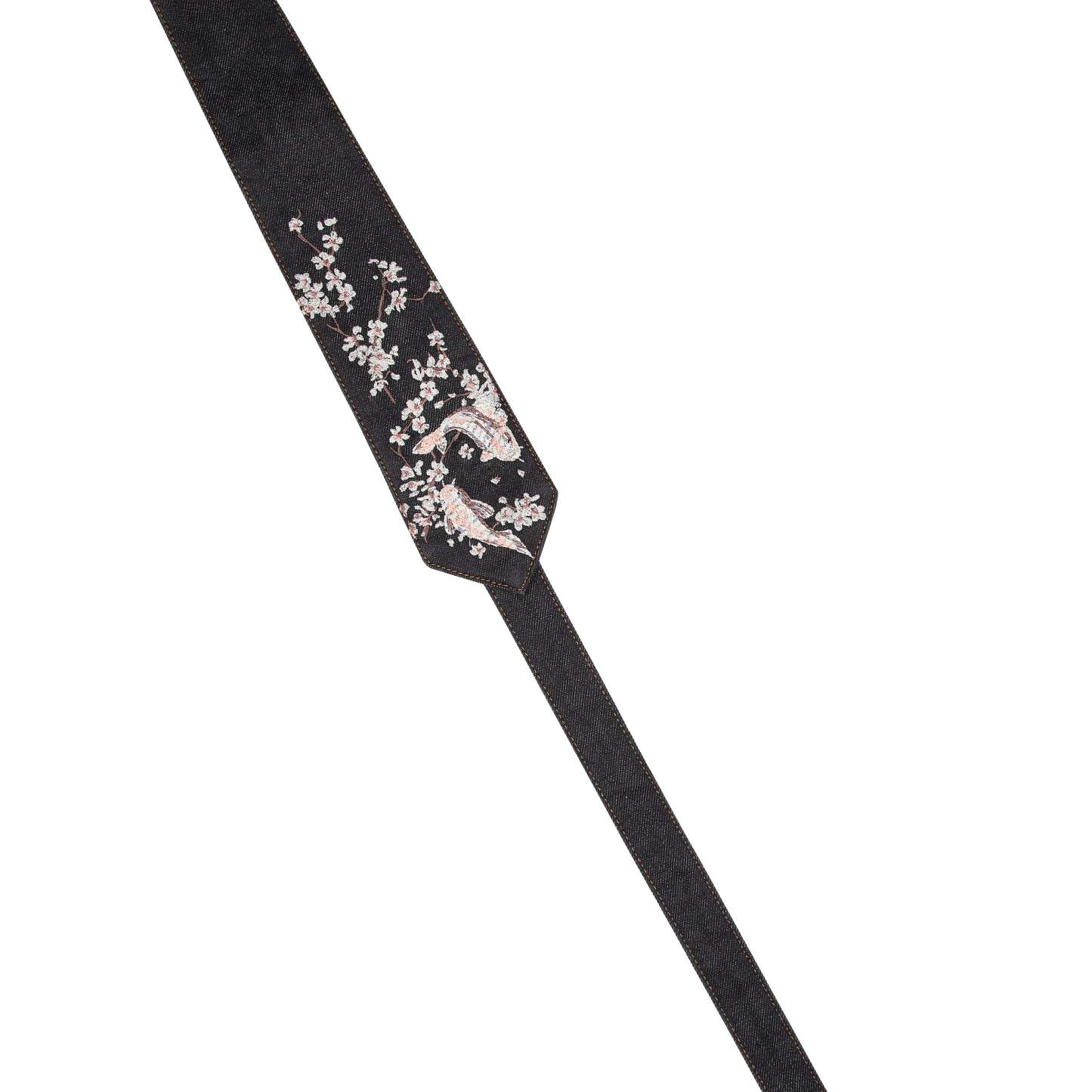 "yakuza" raw black denim tie-Fineriform