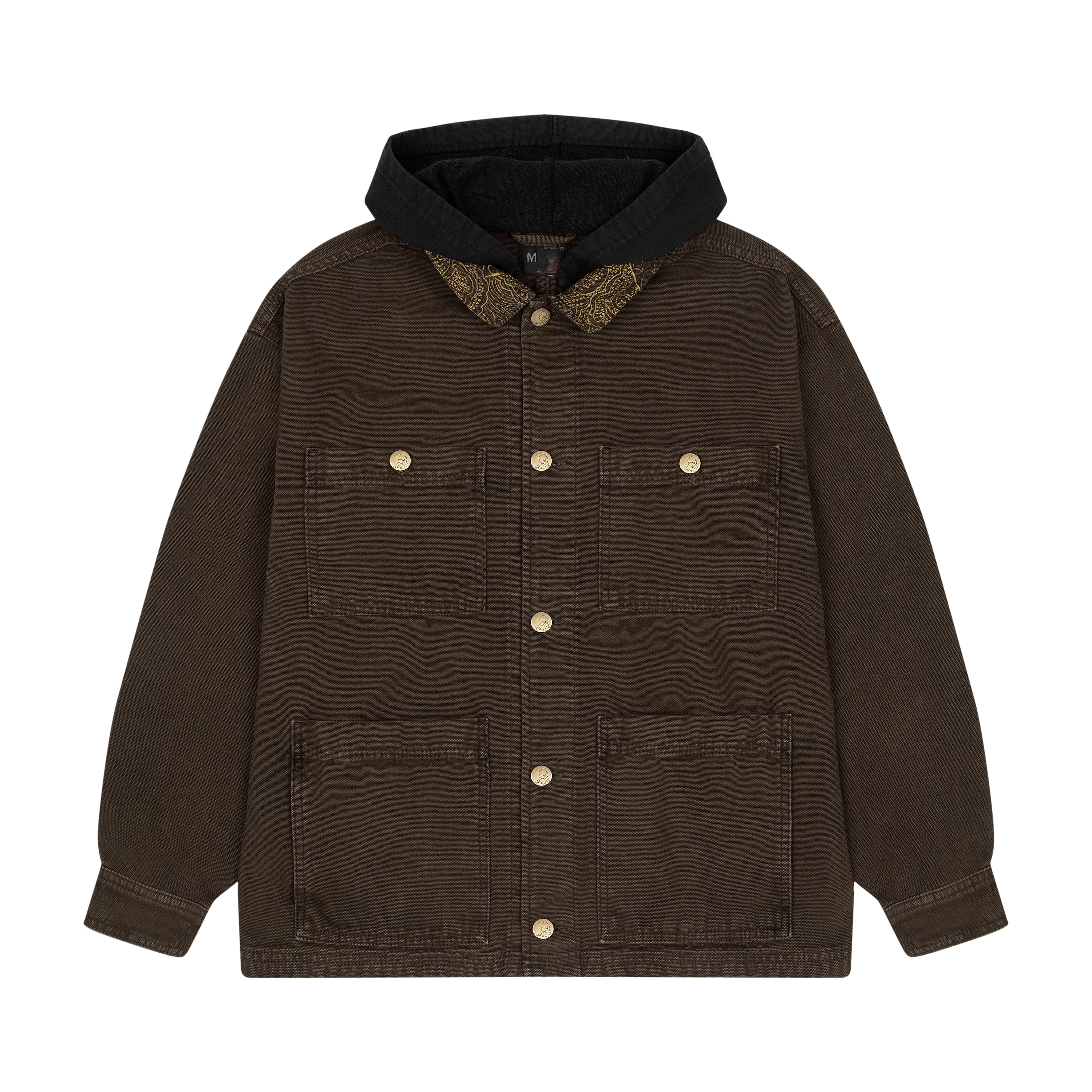 "yakuza" brown washed denim Jacket-Fineriform