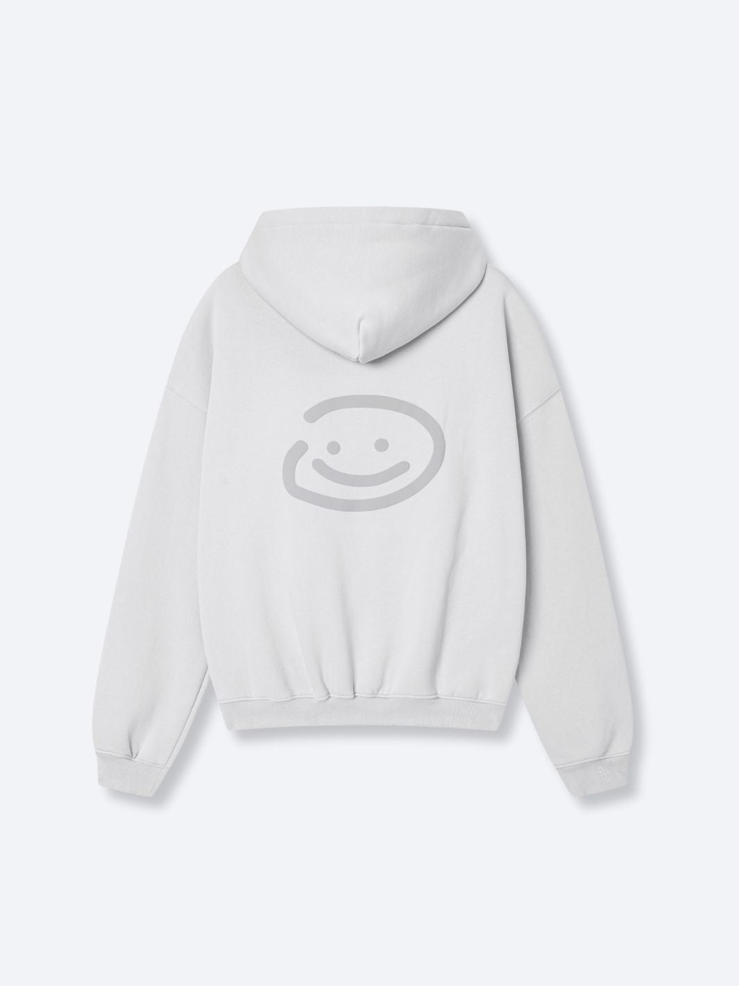 SMILEY LOGO HOODIE - LIGHT GREY-Fineriform