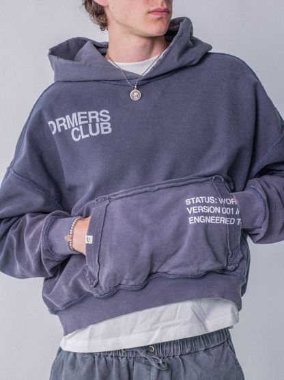 IN PROGRESS REVERSIBLE HOODIE - BLUE LAVENDER-Fineriform
