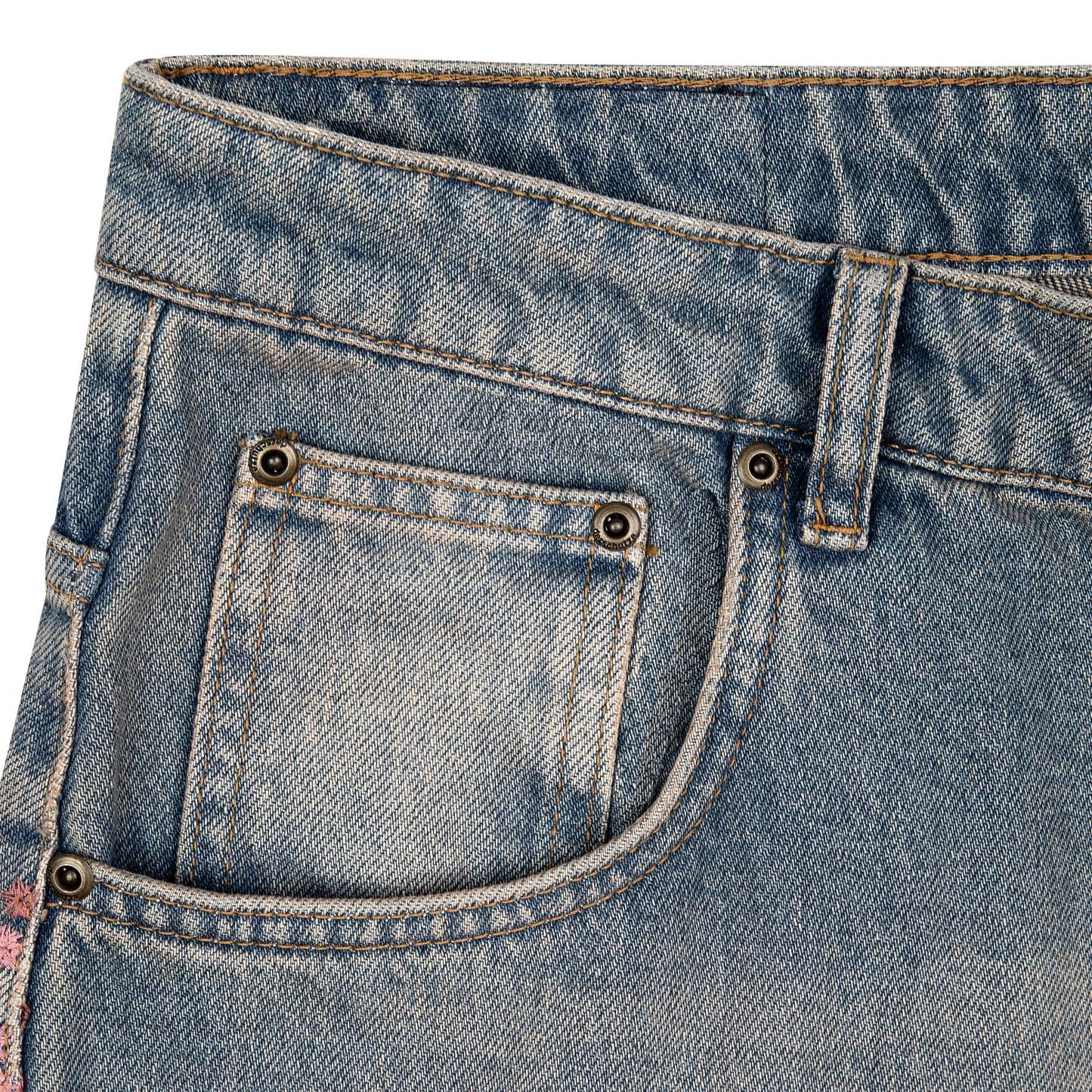 "blossom v2" patchwork Denim light blue-Fineriform