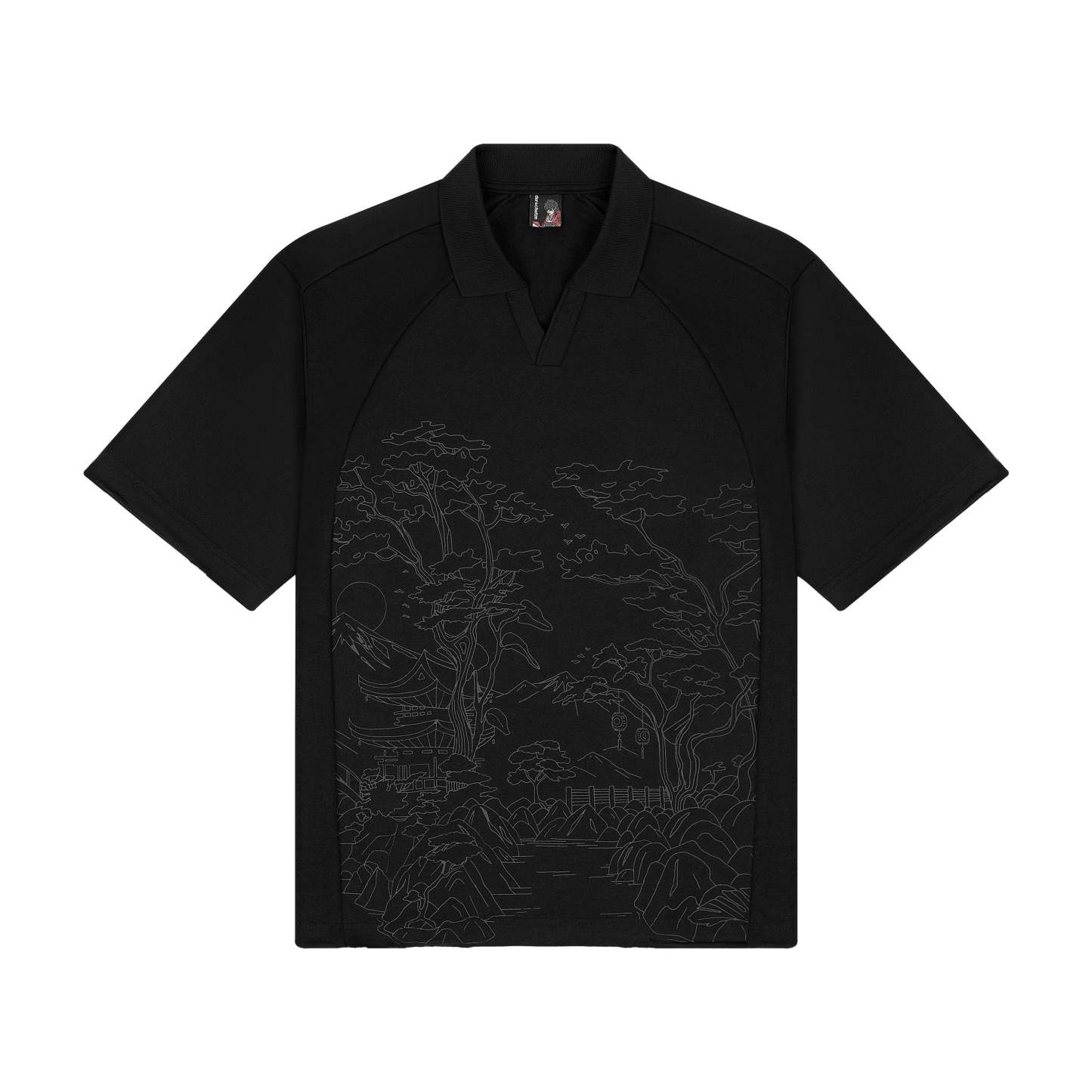 "sashiko v2" Jersey black-Fineriform