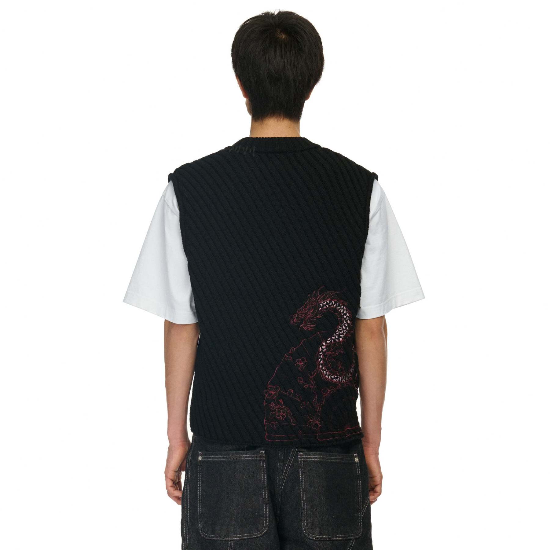 "yakuza" Knit vest-Fineriform
