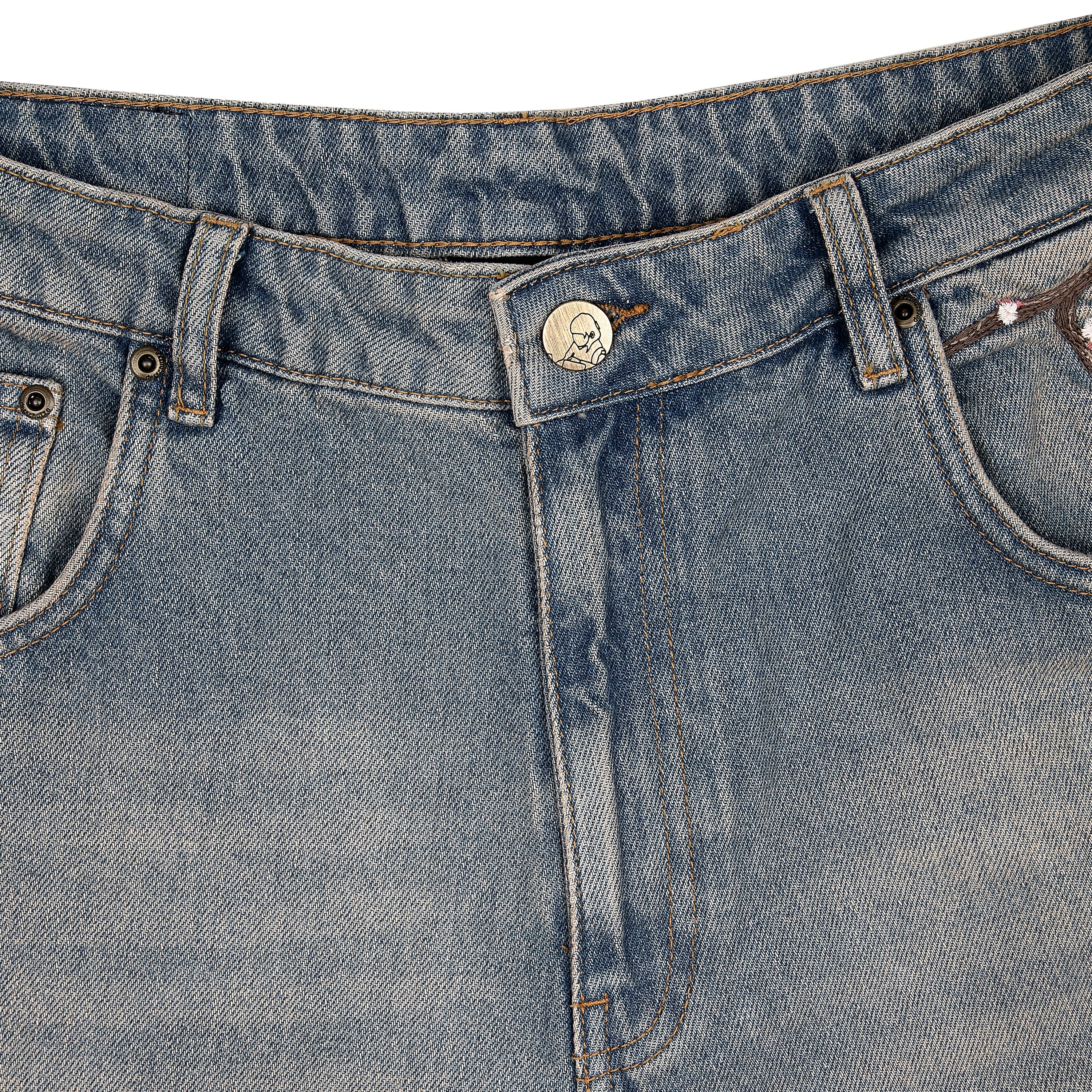 "blossom v2" patchwork Denim light blue-Fineriform