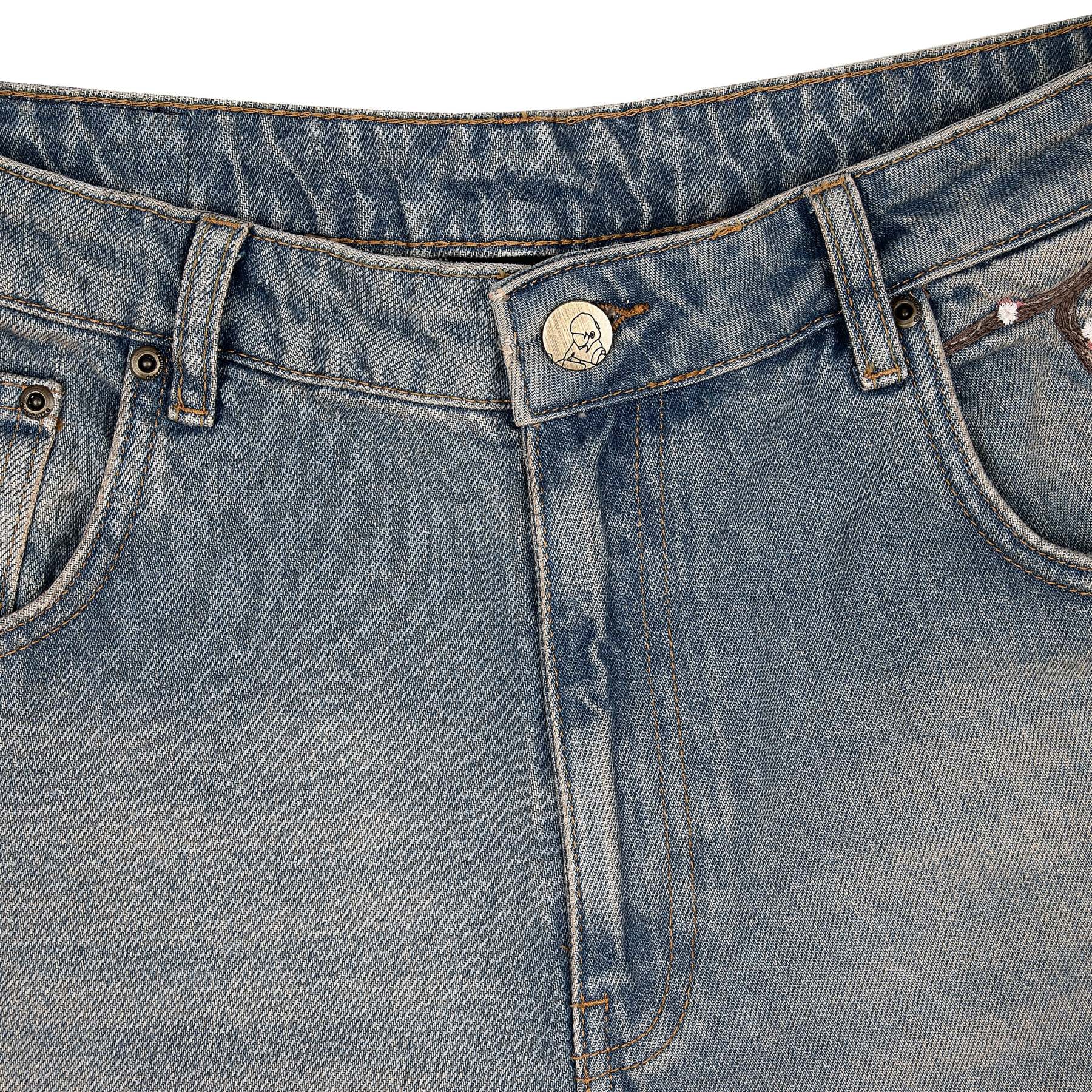 "blossom v2" patchwork Denim light blue-Fineriform