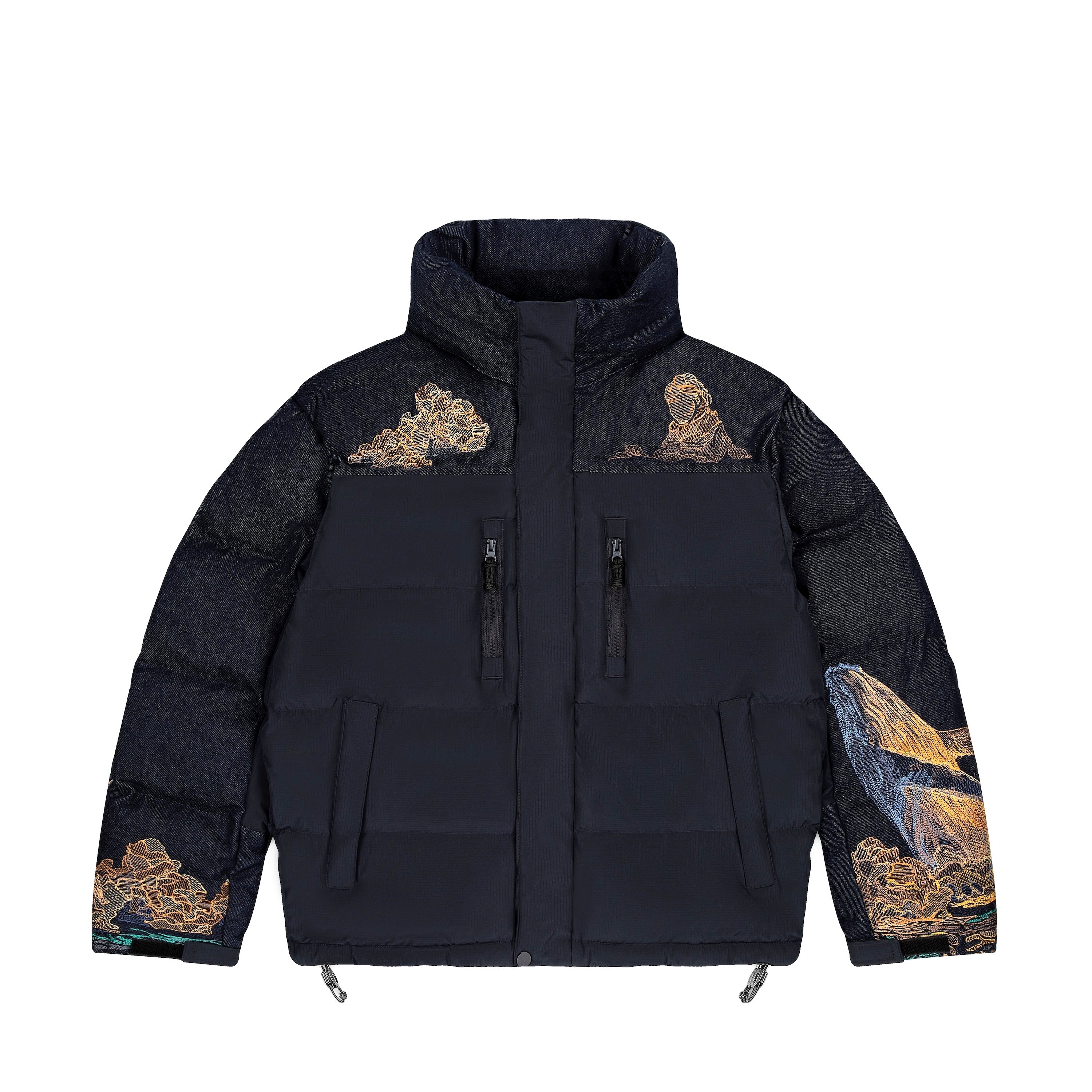 "whales" Puffer navy v2-Fineriform