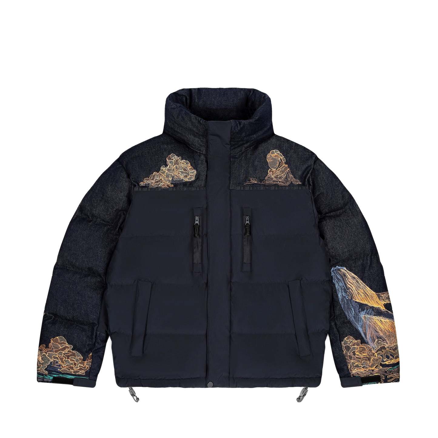"whales" Puffer navy v2-Fineriform
