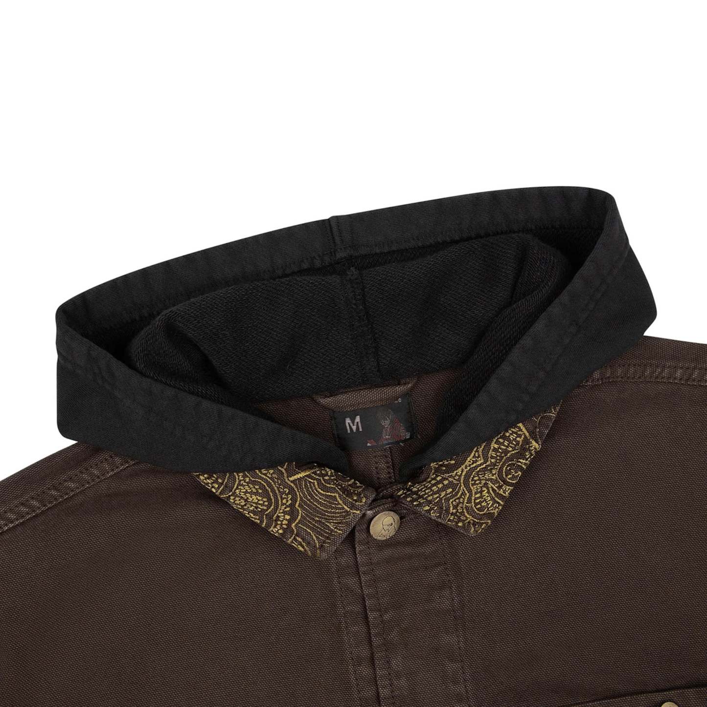 "yakuza" brown washed denim Jacket-Fineriform