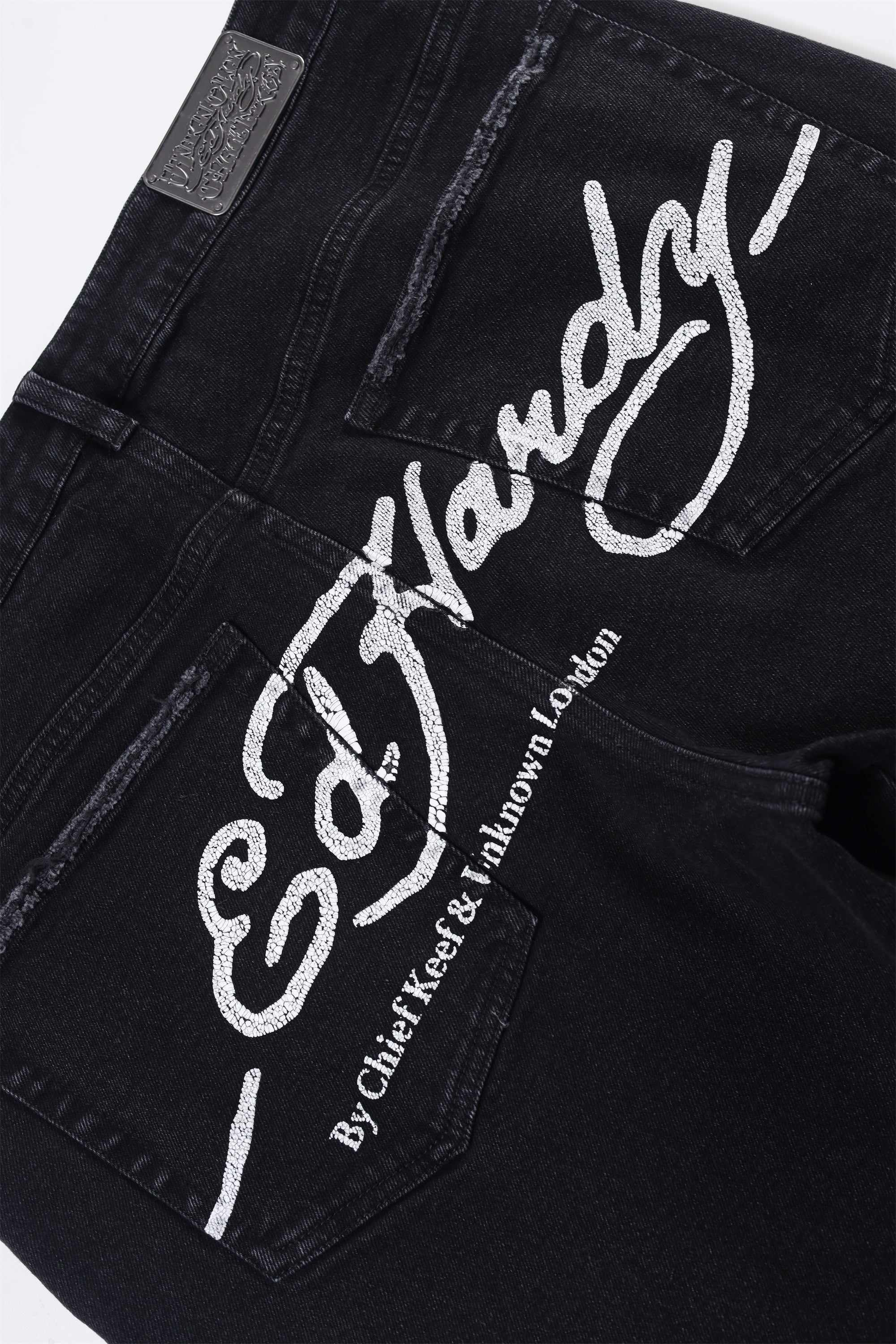 METAL STUDDED STACKED DENIM-Fineriform