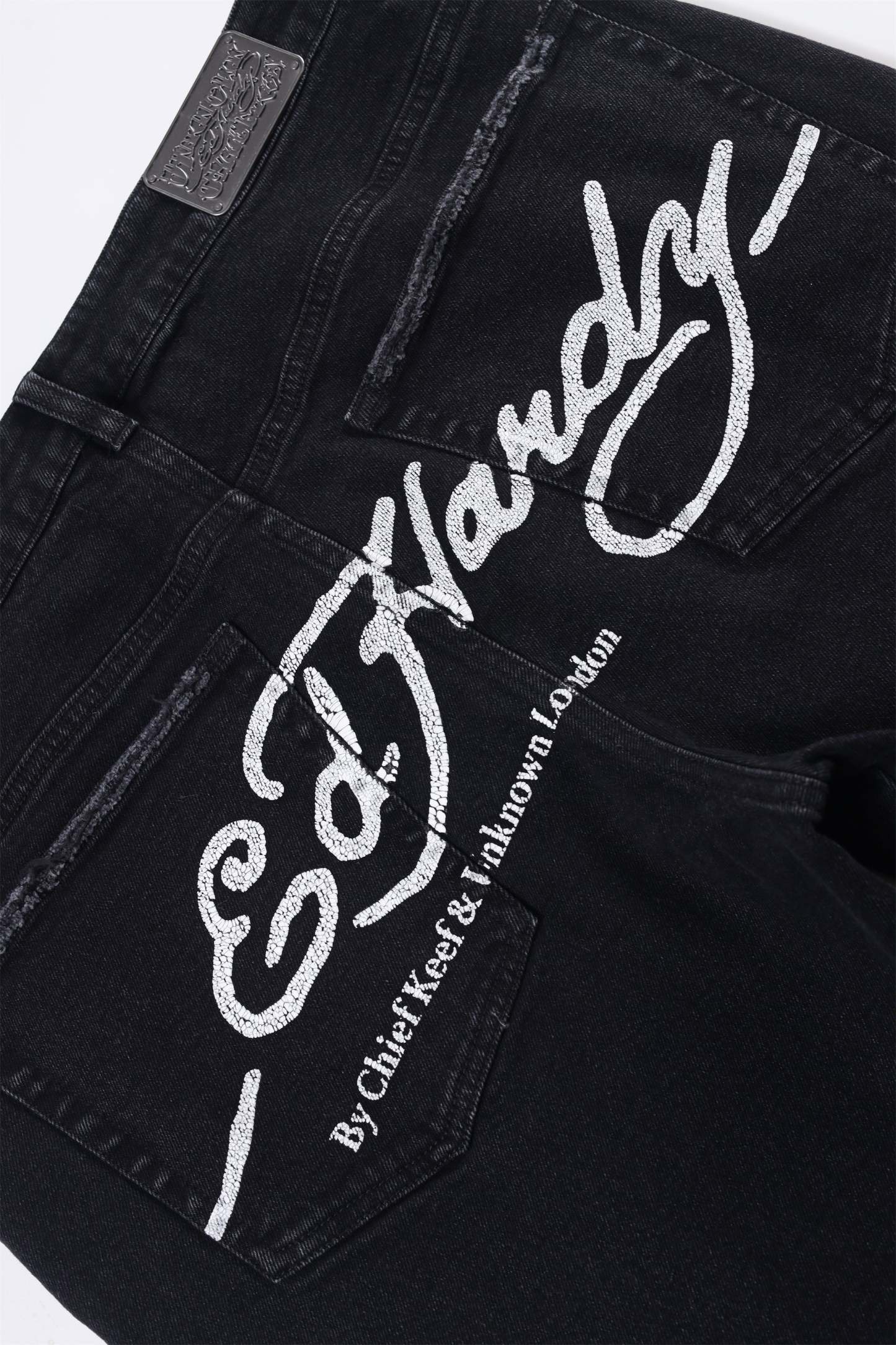 METAL STUDDED STACKED DENIM-Fineriform