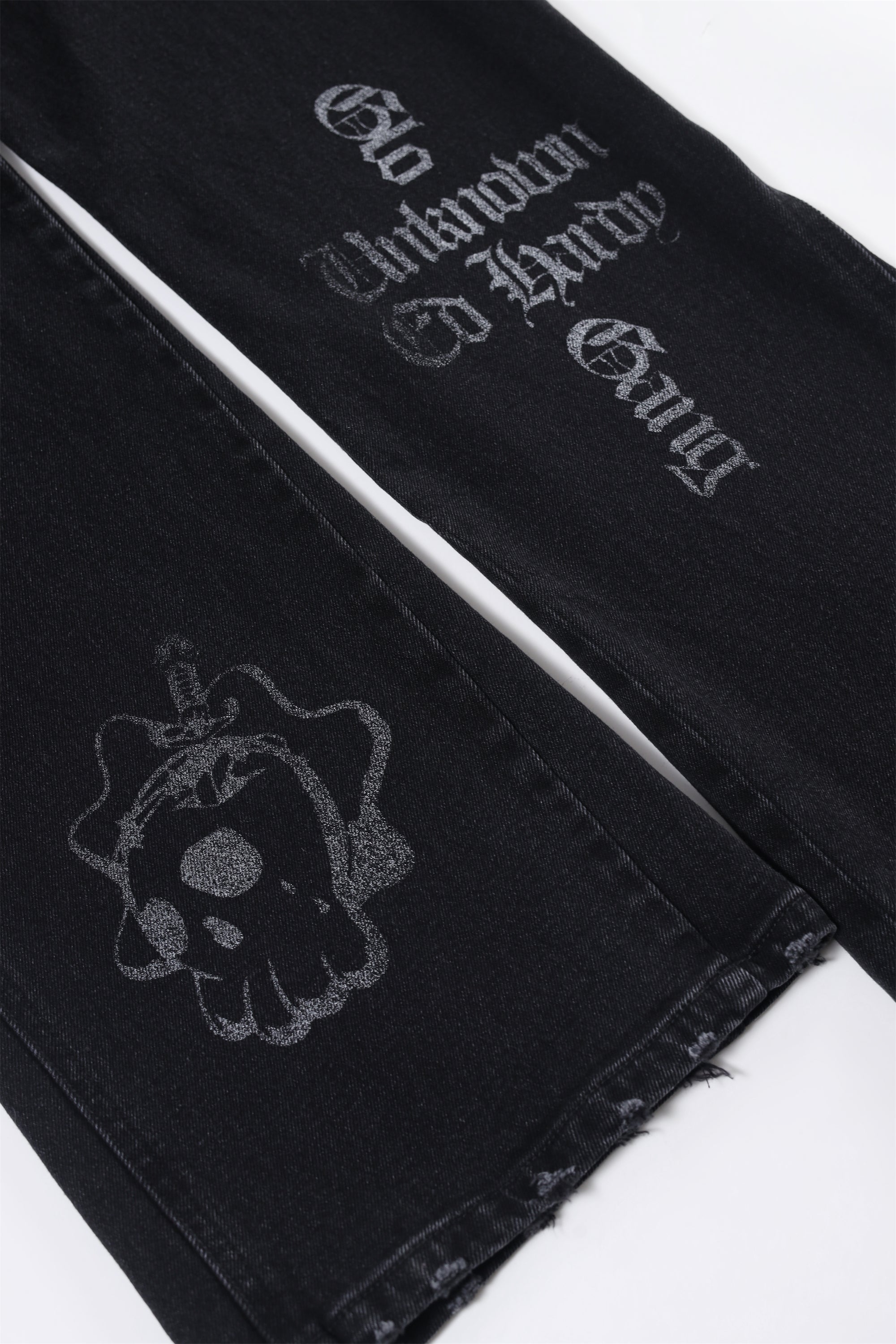 METAL STUDDED STACKED DENIM-Fineriform