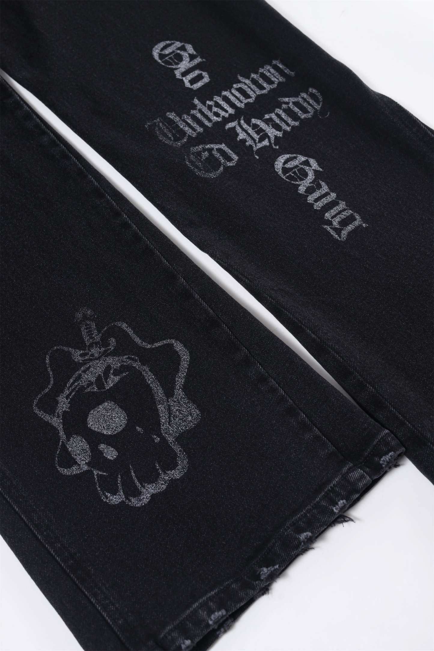 METAL STUDDED STACKED DENIM-Fineriform