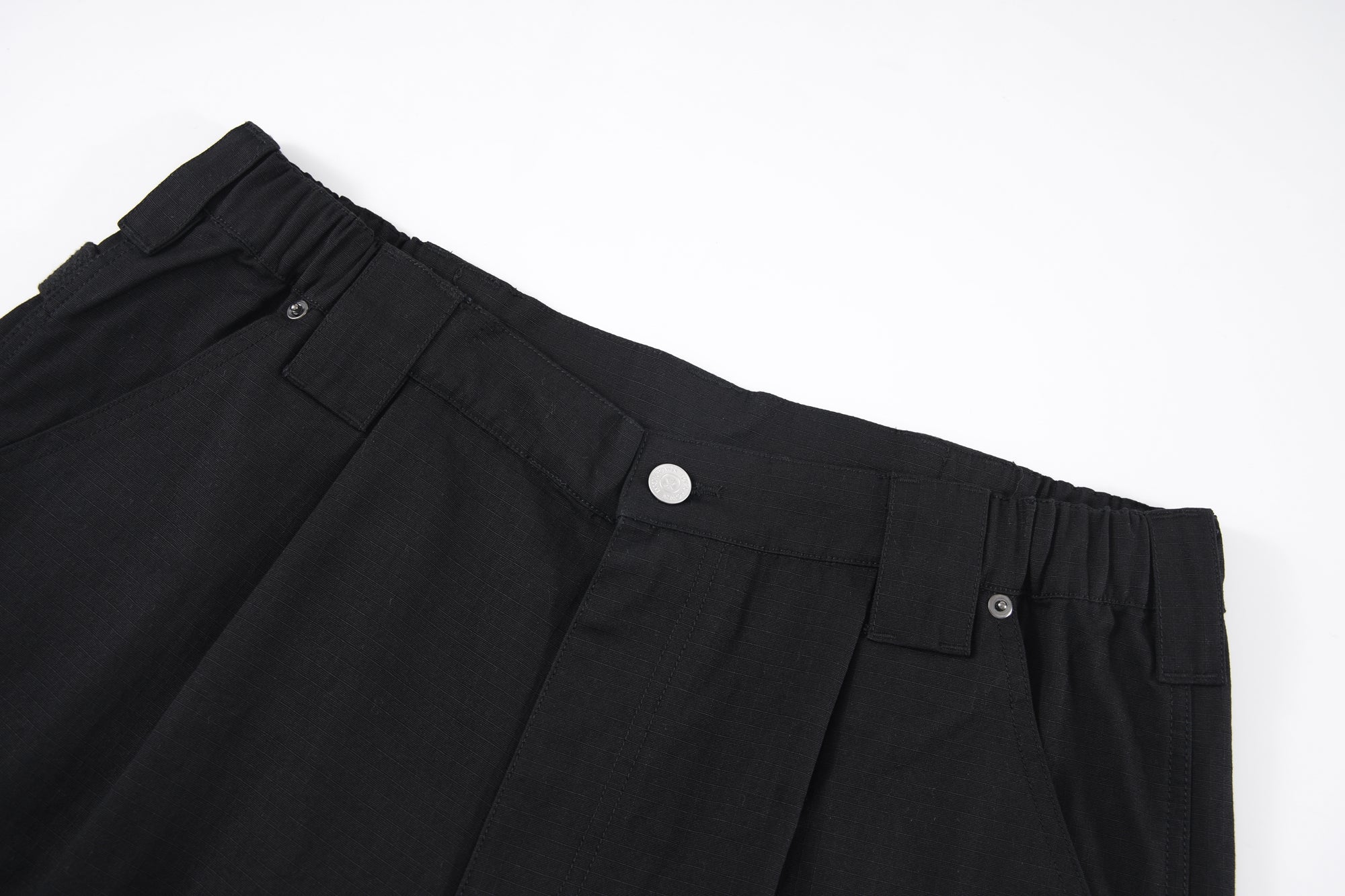 BLACK EMBROIDERED CARGOS-Fineriform