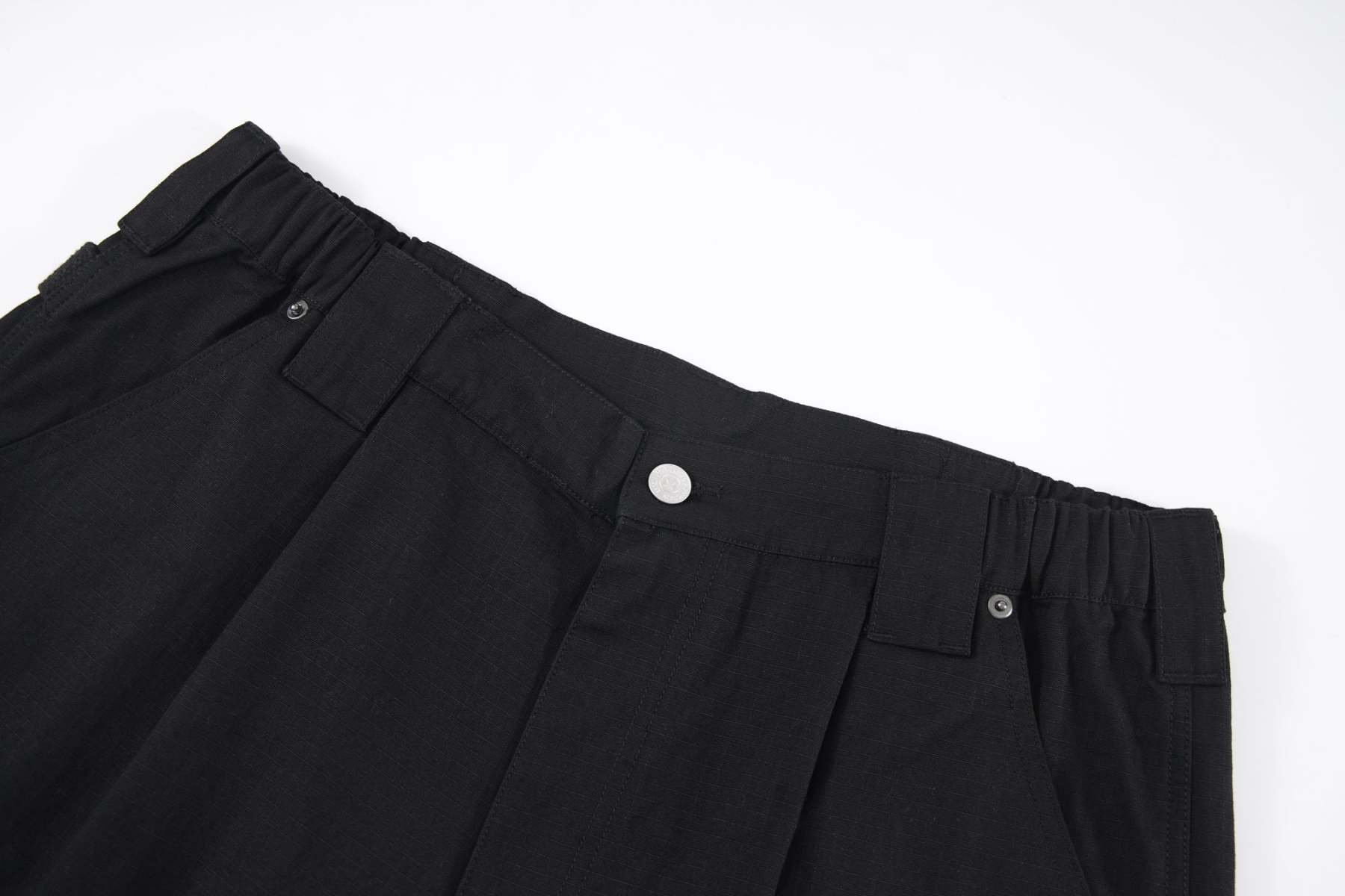 BLACK EMBROIDERED CARGOS-Fineriform