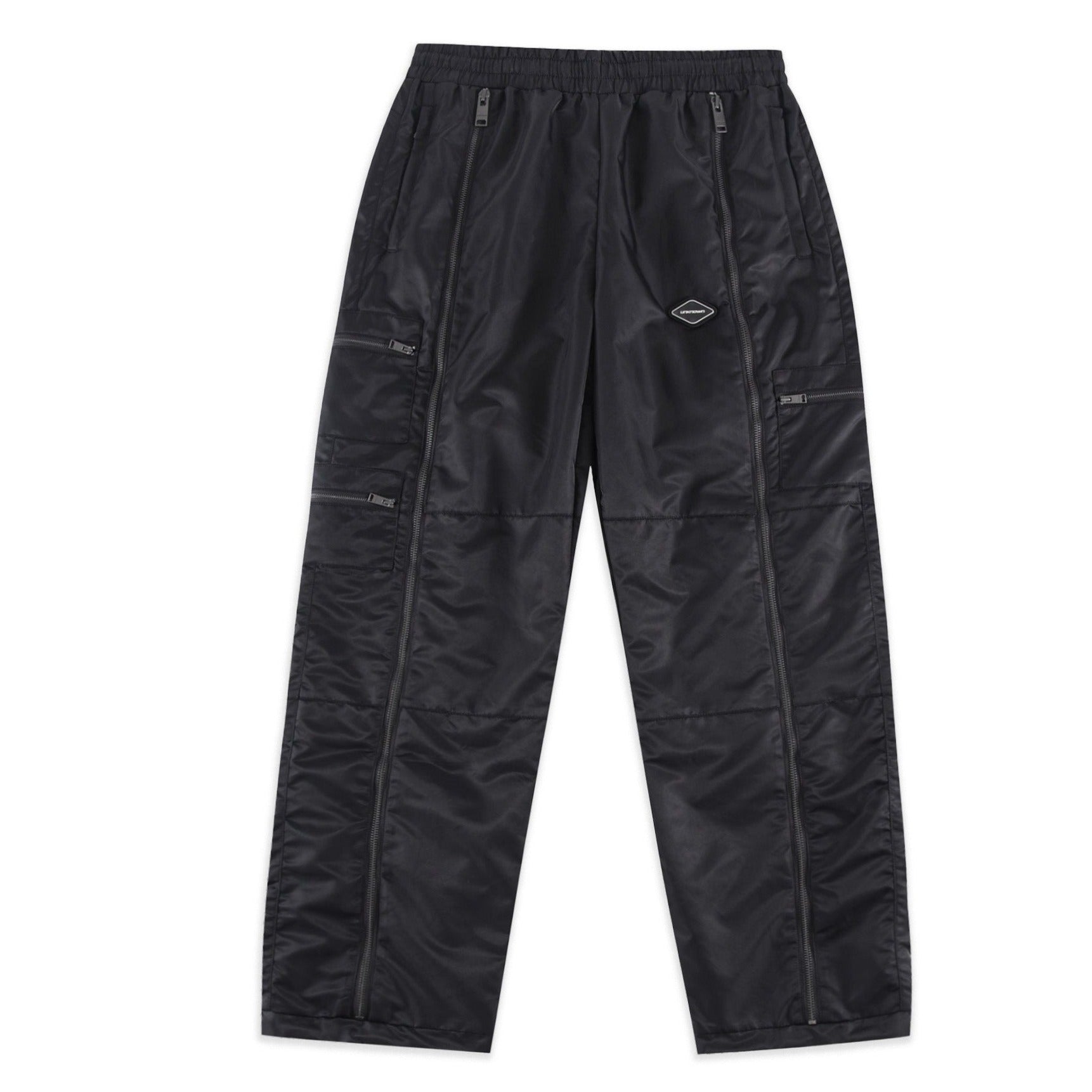 BLACKOUT NYLON TRACK PANTS-Fineriform